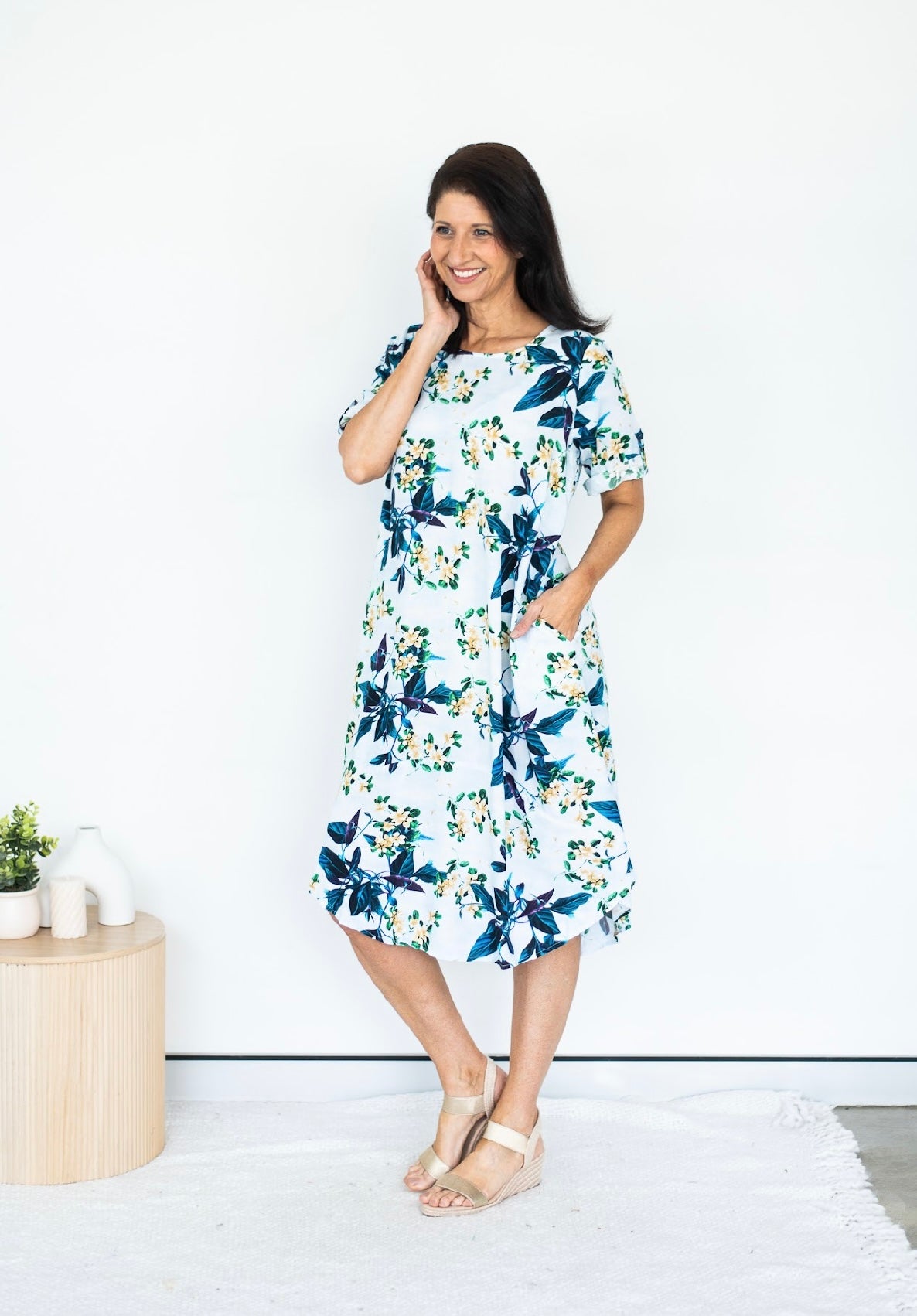SARONA PRINT FLORAL MIDI