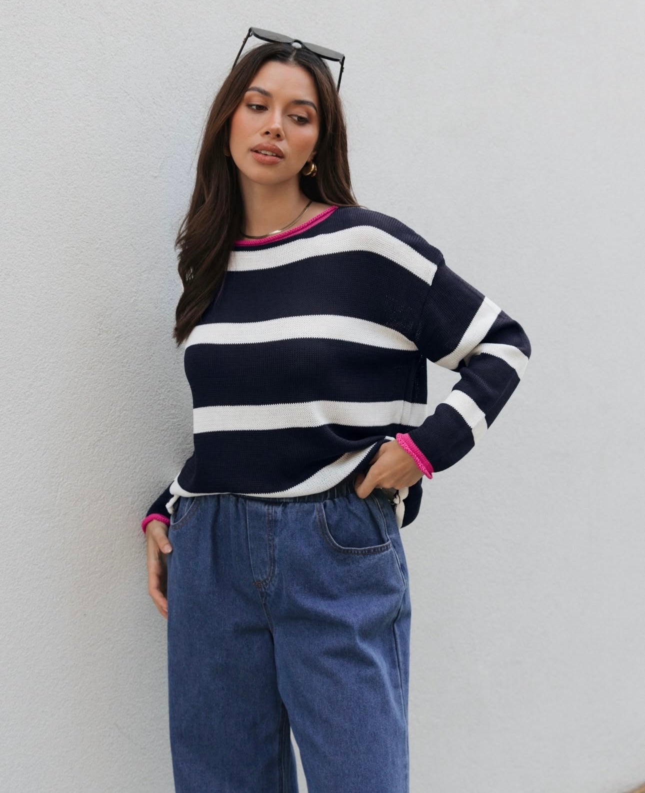LABEL OF LOVE TIPPED JUMPER