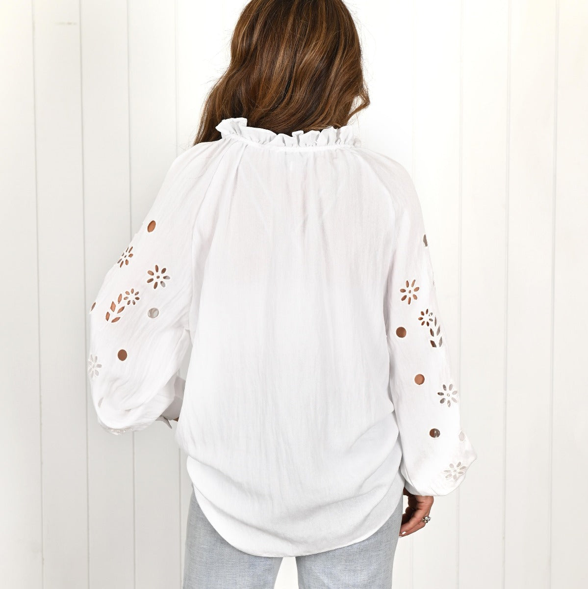 PALM COVE NORA LS TOP WHITE