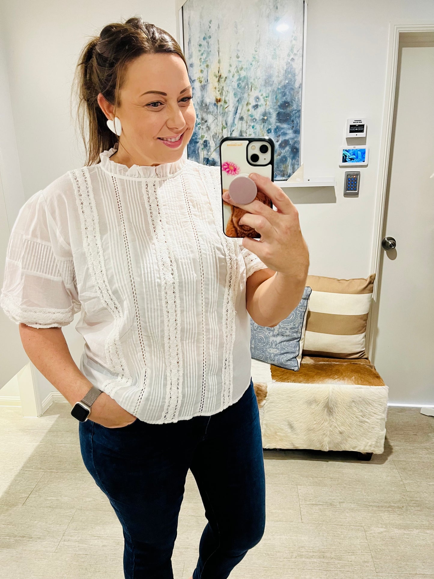 ADORNE BAMBI BOHO COTTON TOP WHITE
