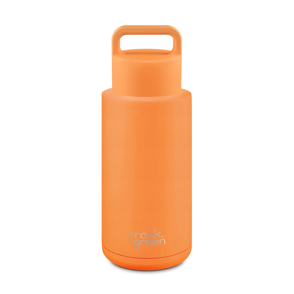 FRANK GREEN 34OZ CERAMIC REUSABLE BOTTLE ORANGE