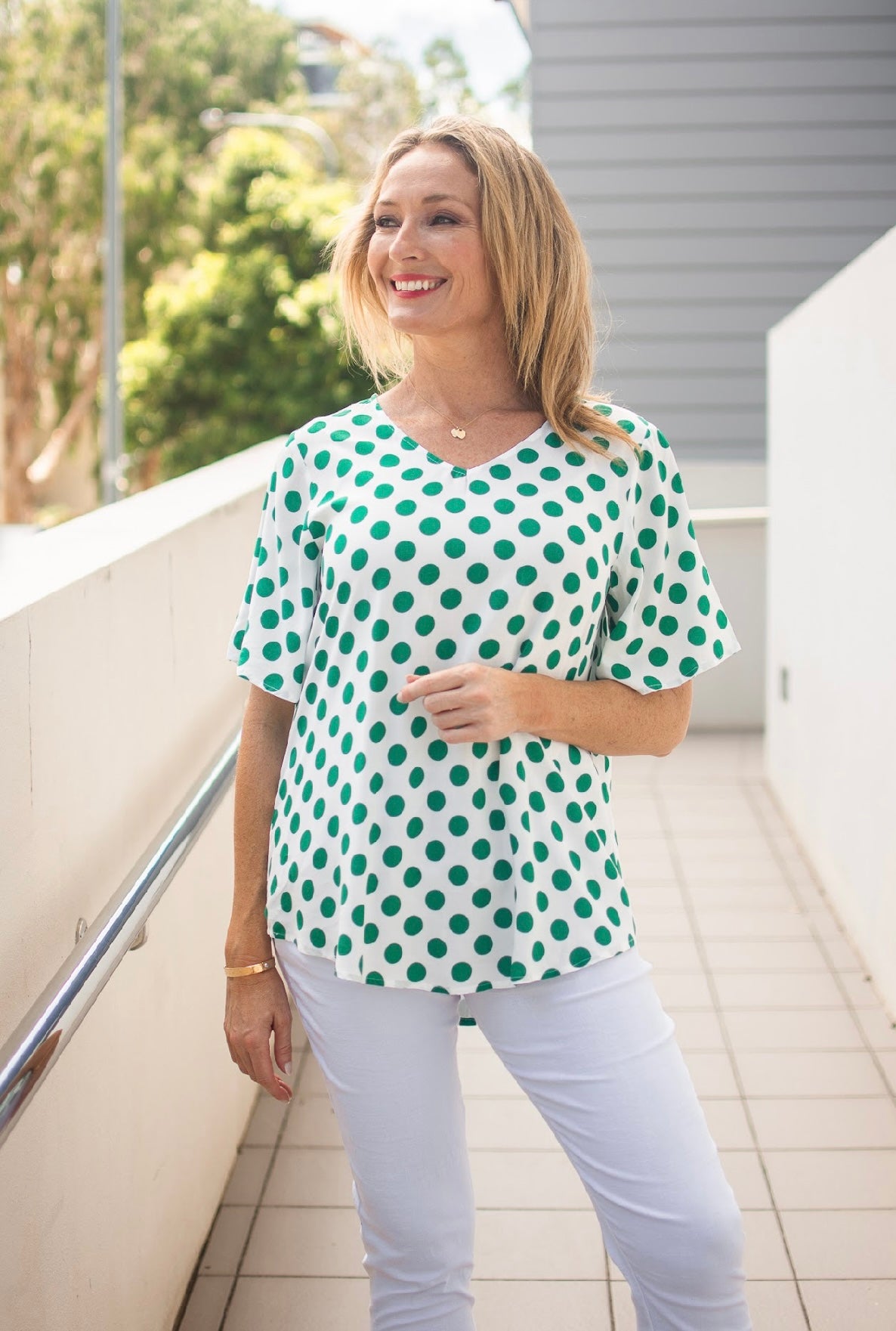 32671AKGN BAILEY POLKA TOP
