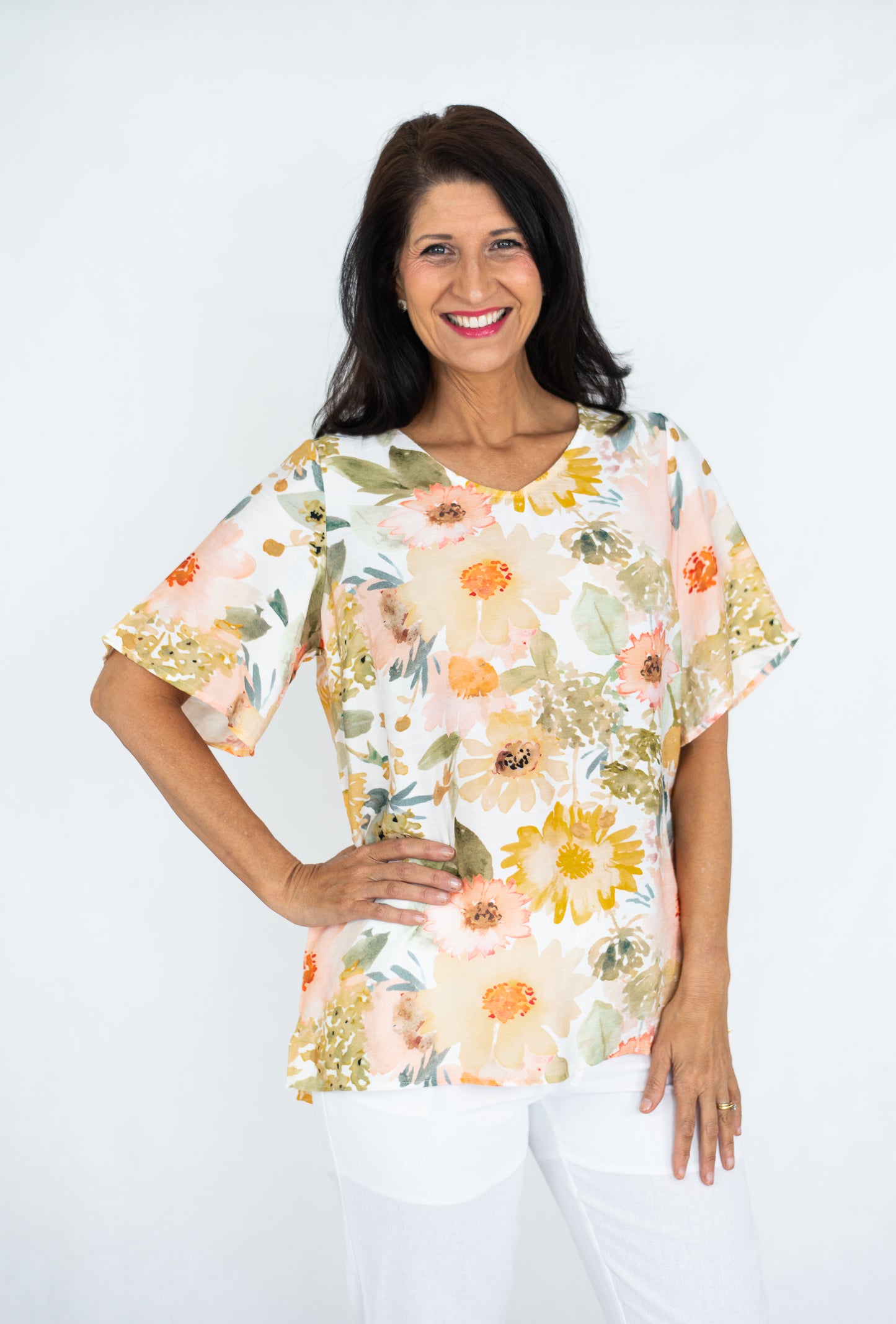 WILLOW TREE FLORAL YELLOW TOP