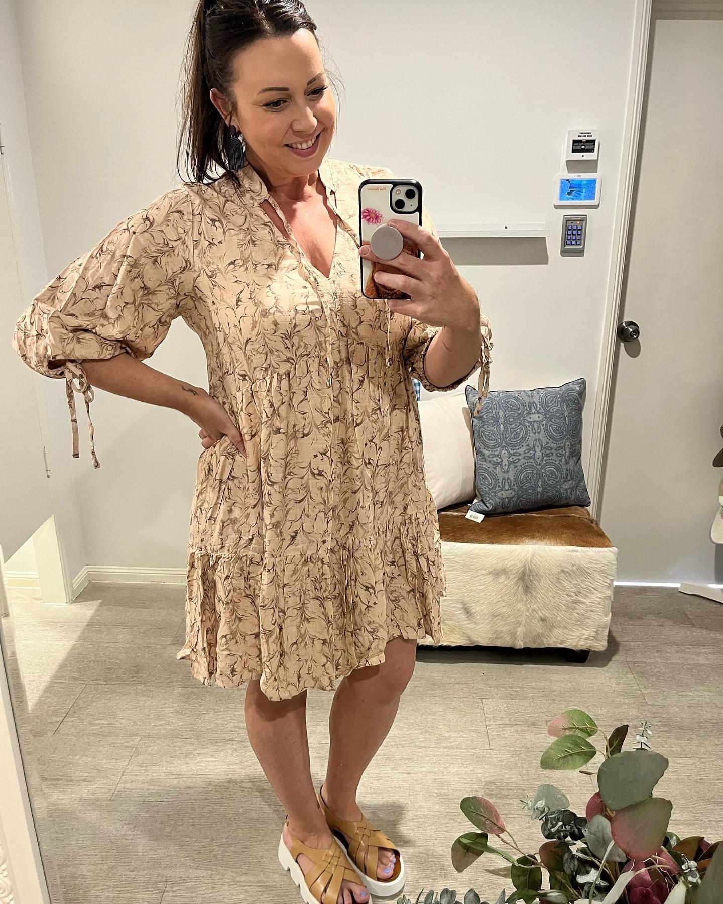 BLAZE ABSTRACT TUNIC DRESS