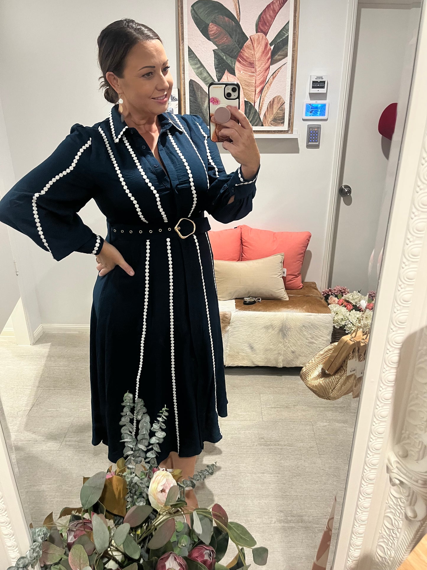 ALICE LACE MAXI NAVY