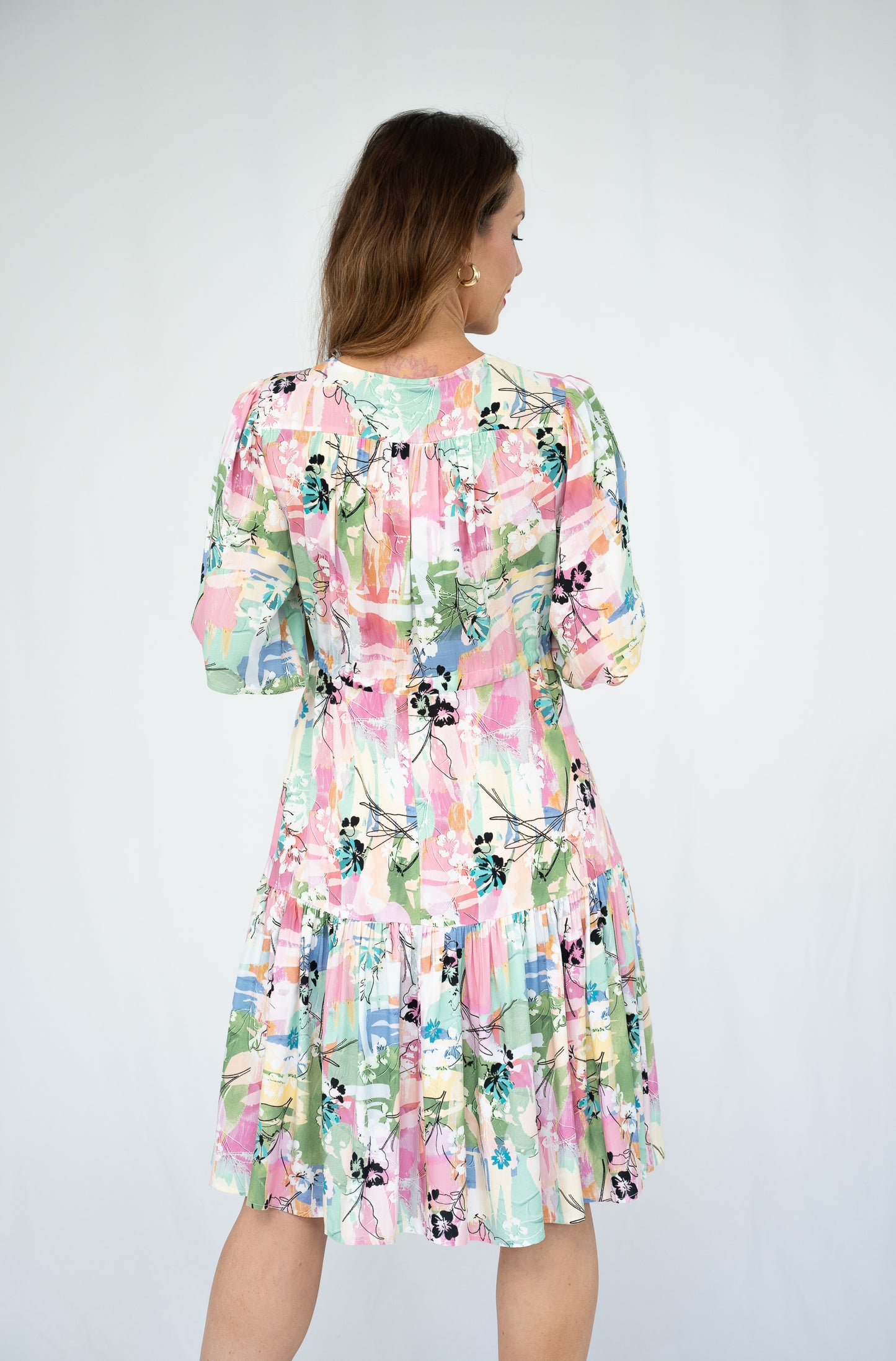 FRIA BRIGHT FLORAL MINI DRESS