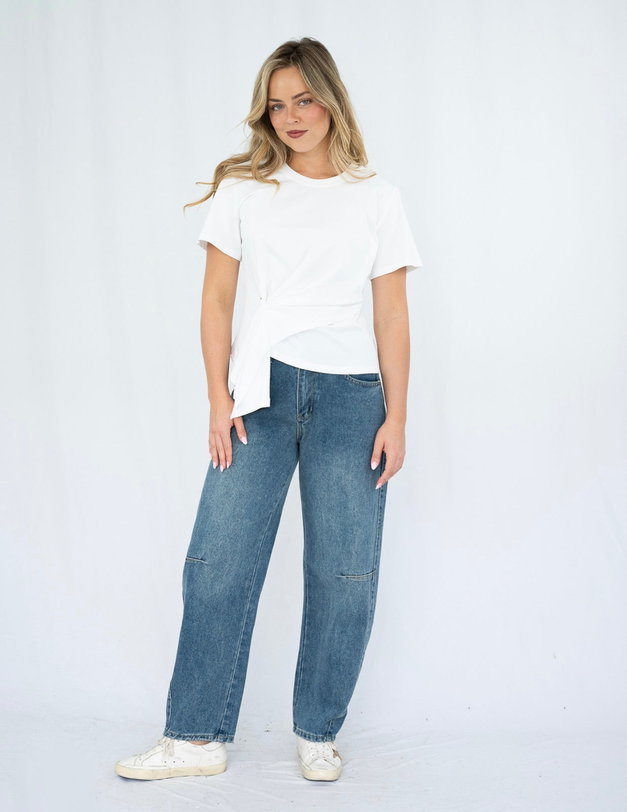 FRIA TUCK TEE WHITE