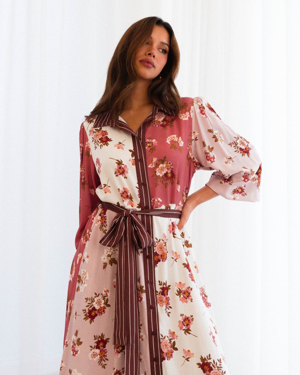 LABEL OF LOVE FIRST BLUSH SHIRT DRESS