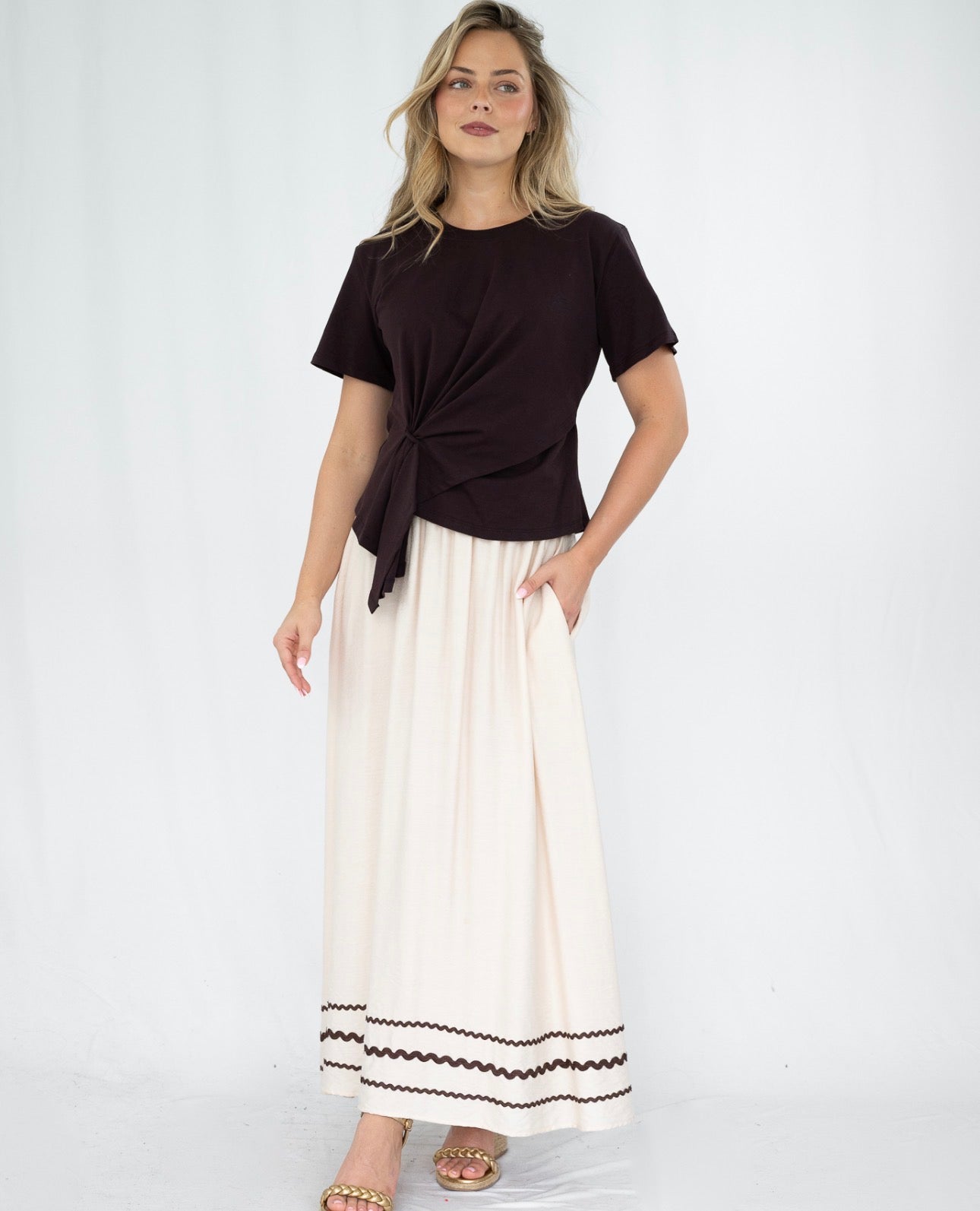 FRIA TUCK TEE CHOCOLATE