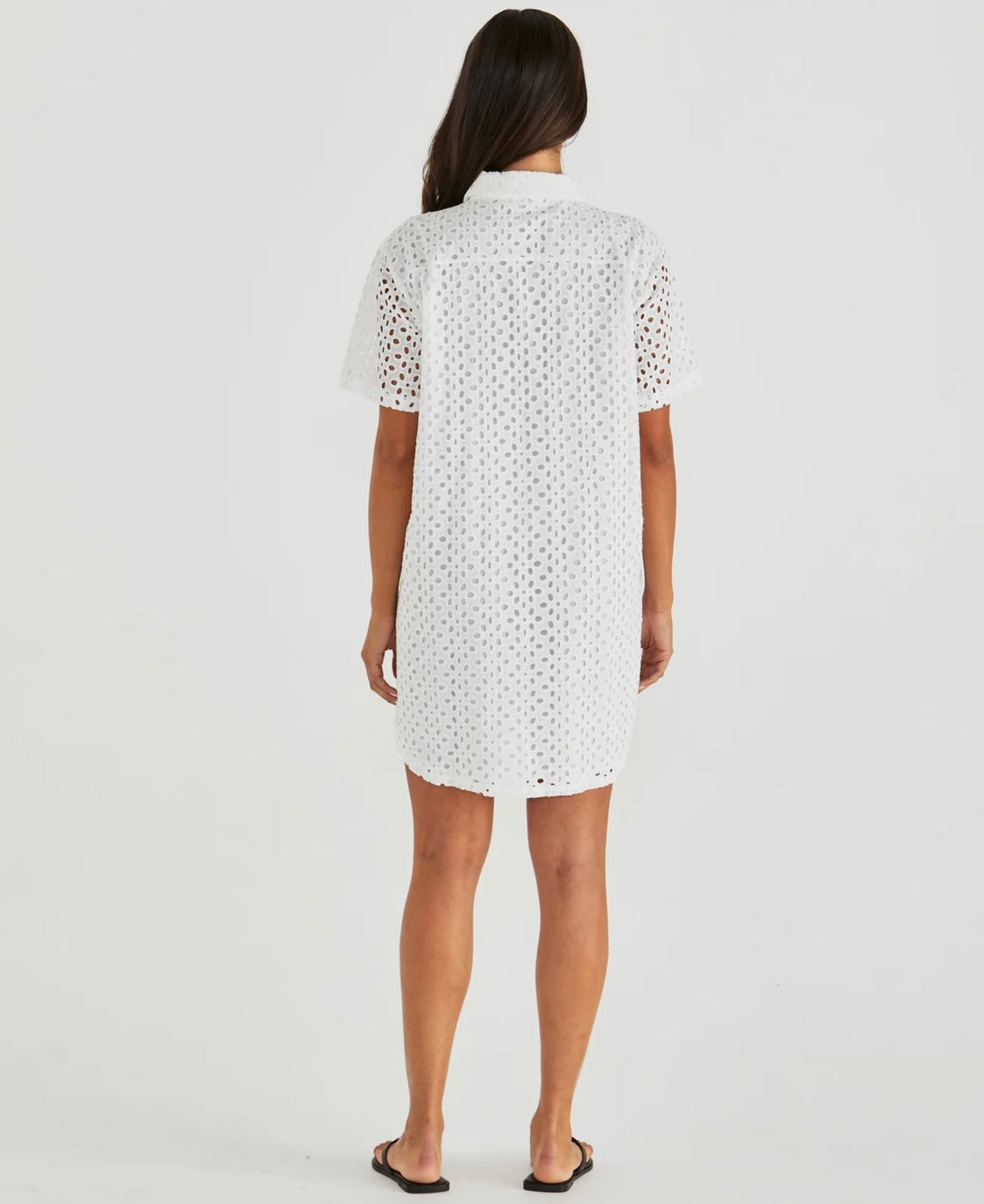SASS STEVA SHIRT DRESS IVORY