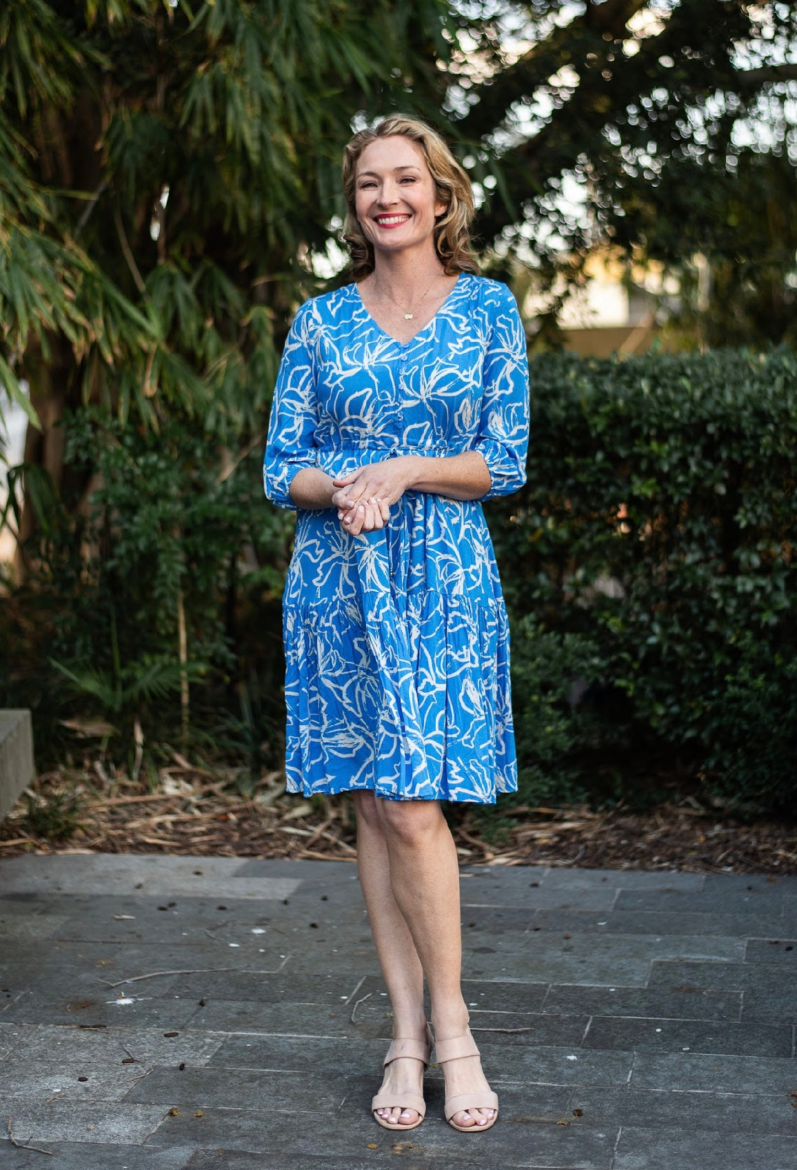 ELNA MIDI TIERED DRESS