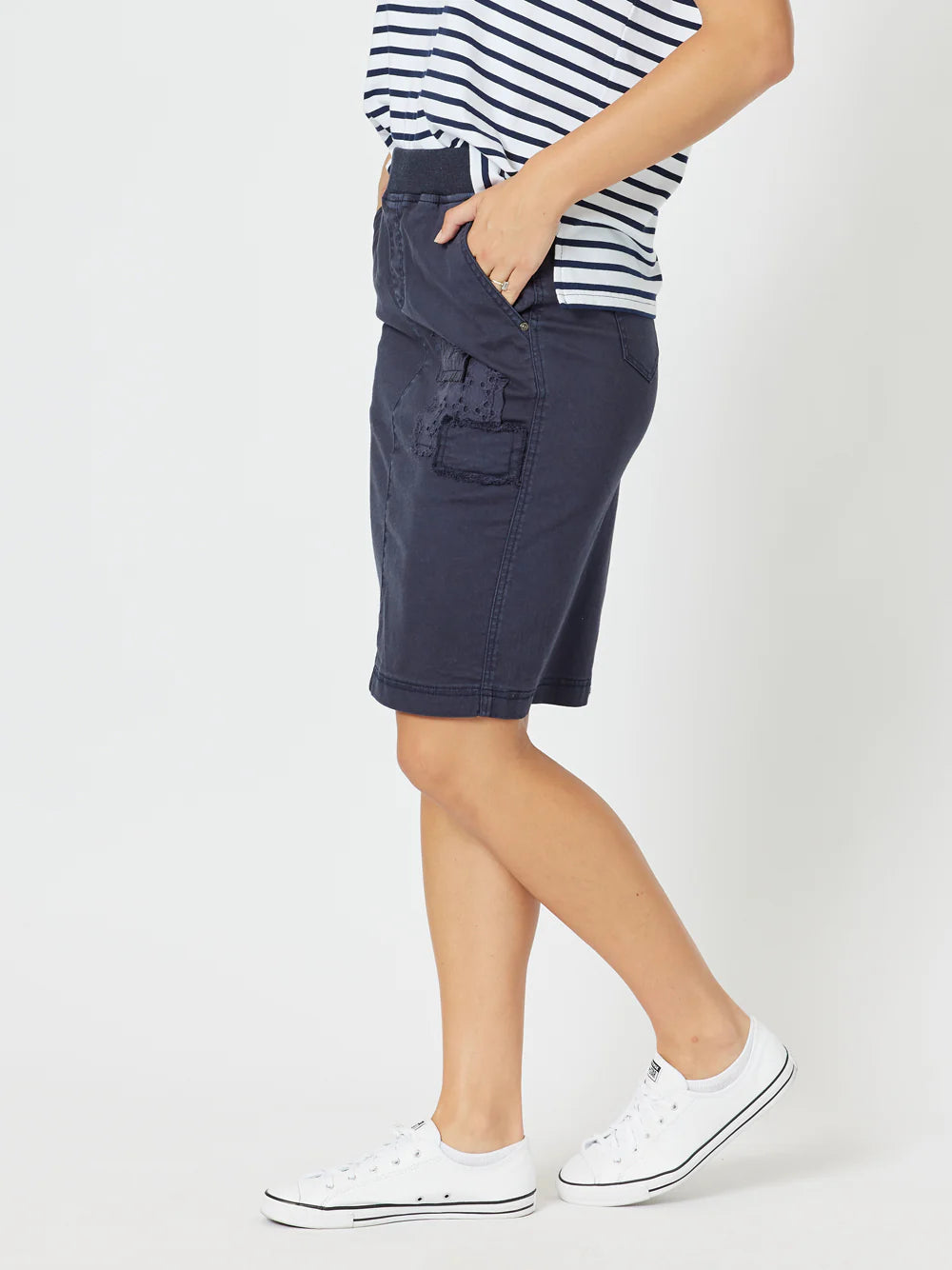 THREADZ PORTIA SKIRT NAVY