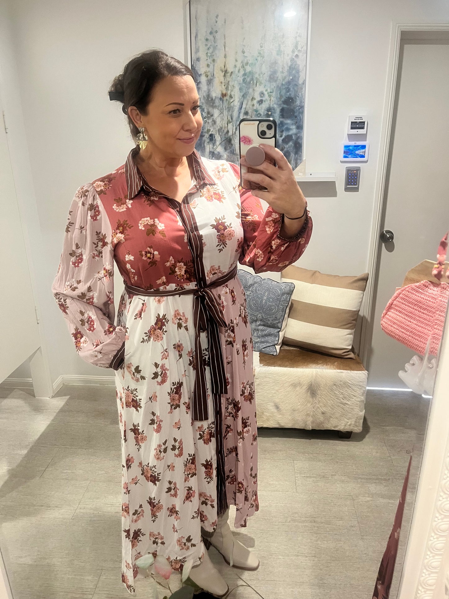 LABEL OF LOVE FIRST BLUSH SHIRT DRESS
