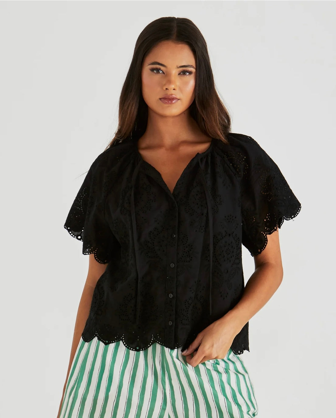SASS ANI BLOUSE BLACK