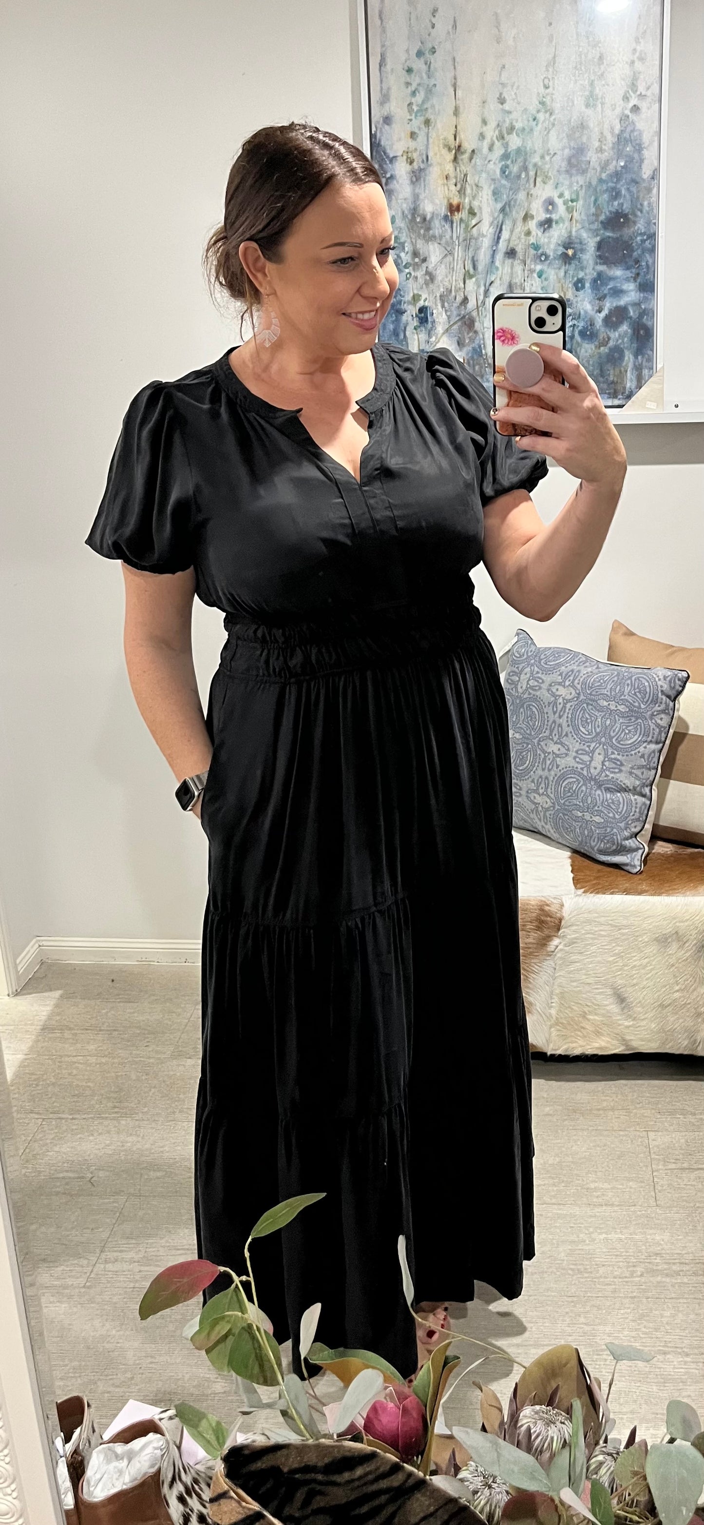 ADORNE VIOLETTE CUPRO DRESS