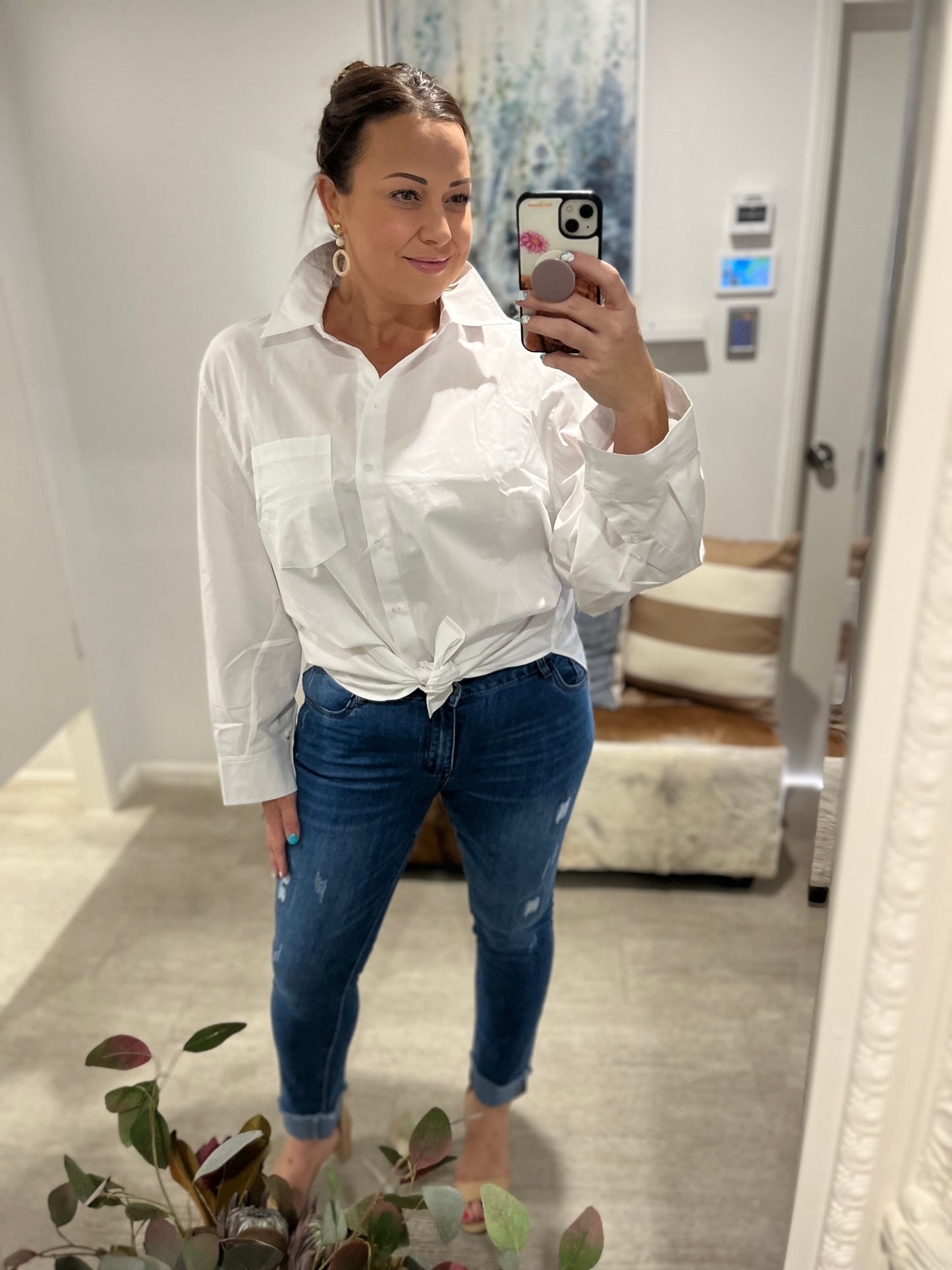 SASS NOLAN TOP WHITE