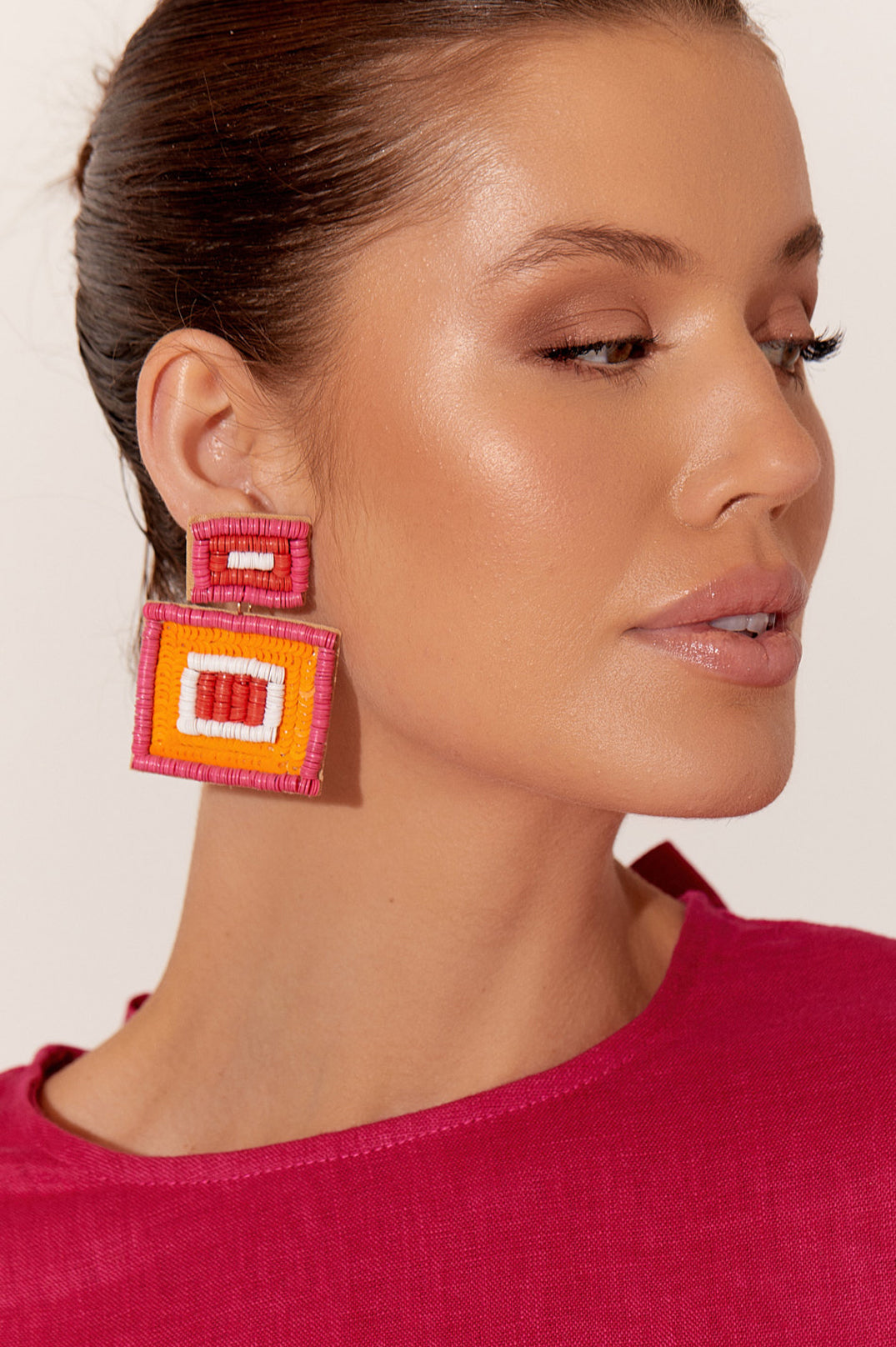 AEA-3361MU SEQUIN GEO EARRINGS