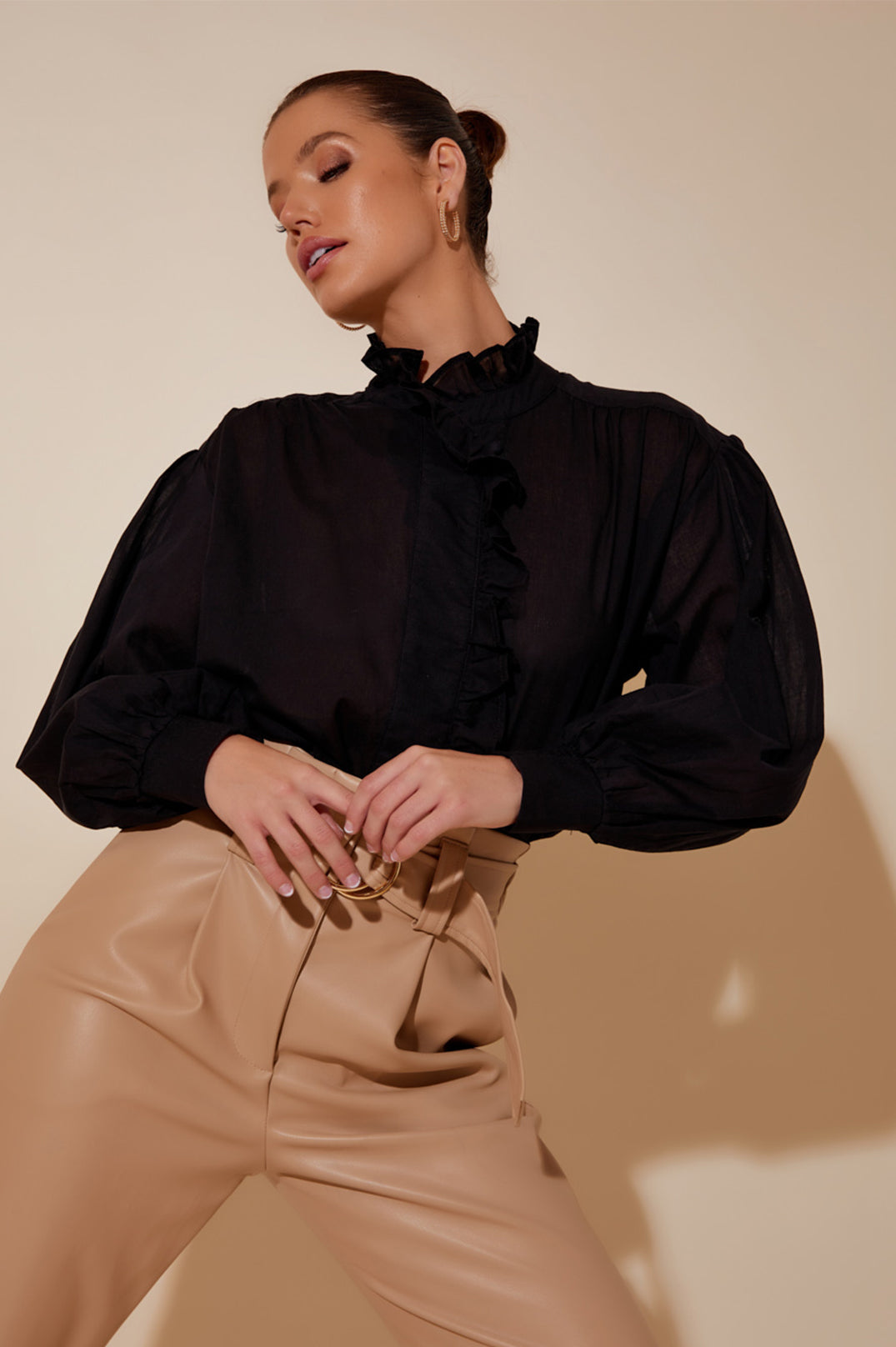 AJD-0989BLAC MAEVE SHIRT