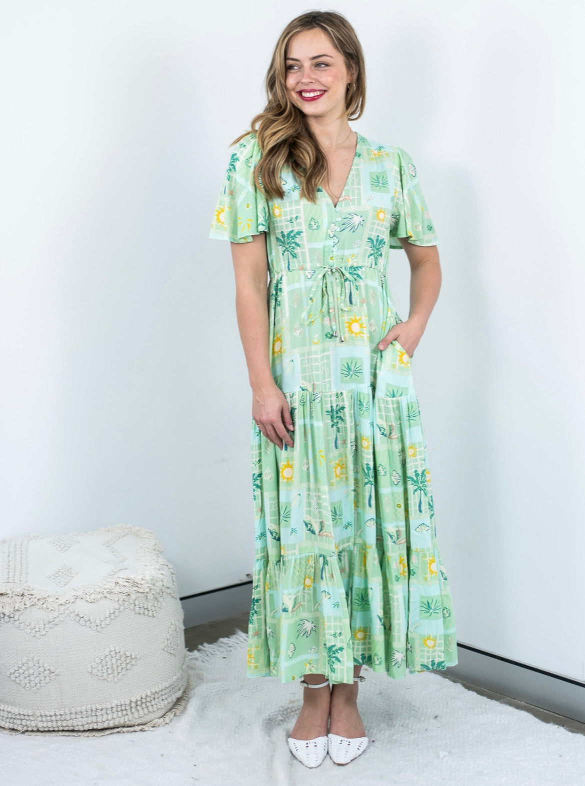 PALM TREE PATCHWORK MAXI