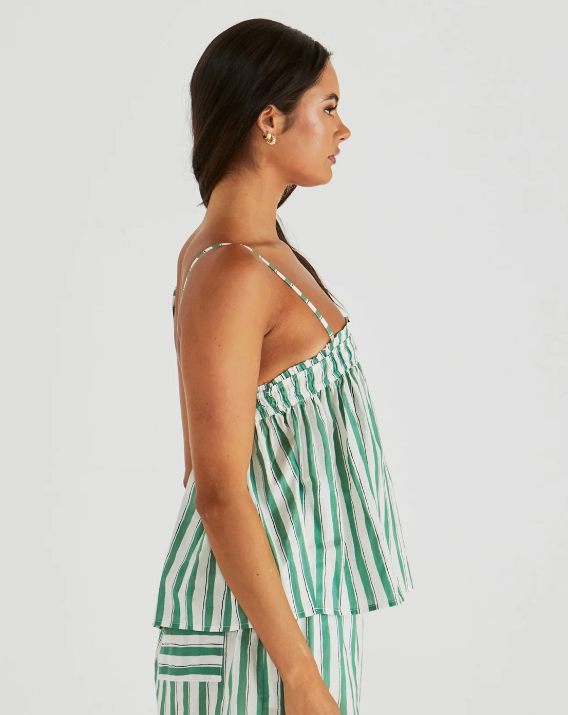 SASS SERAPHINA CAMI GREEN STRIPE
