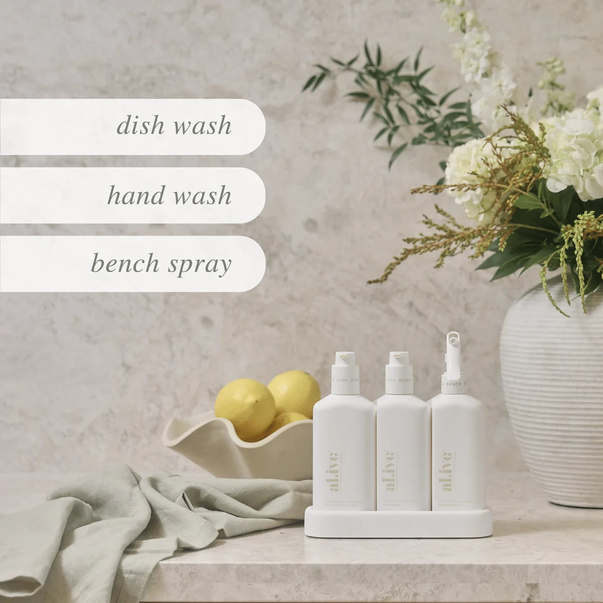 AL.IVE KITCHEN TRIO LEMON MYRTLE & HONEYDEW