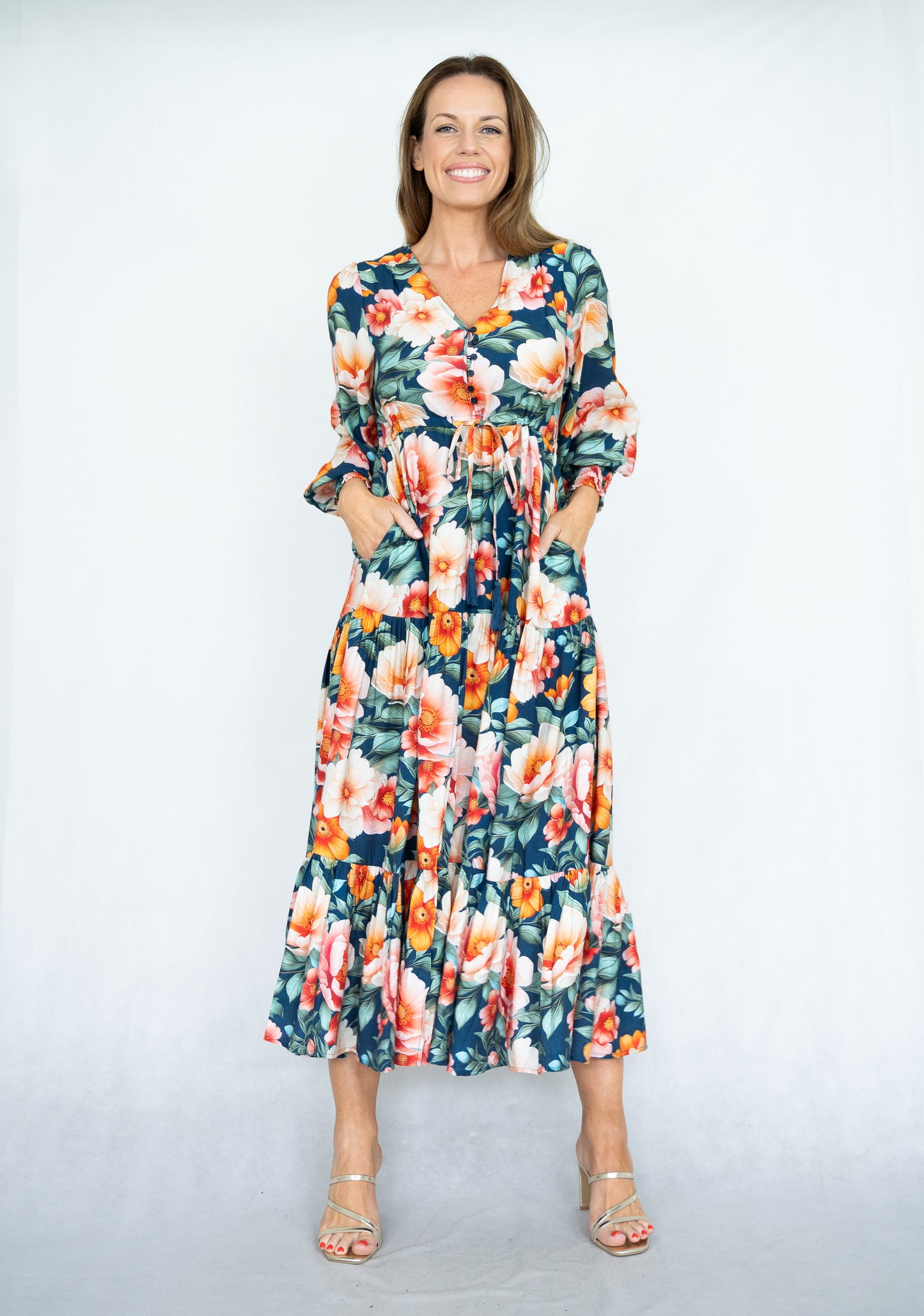 FRIA VINTAGE FLORAL MAXI