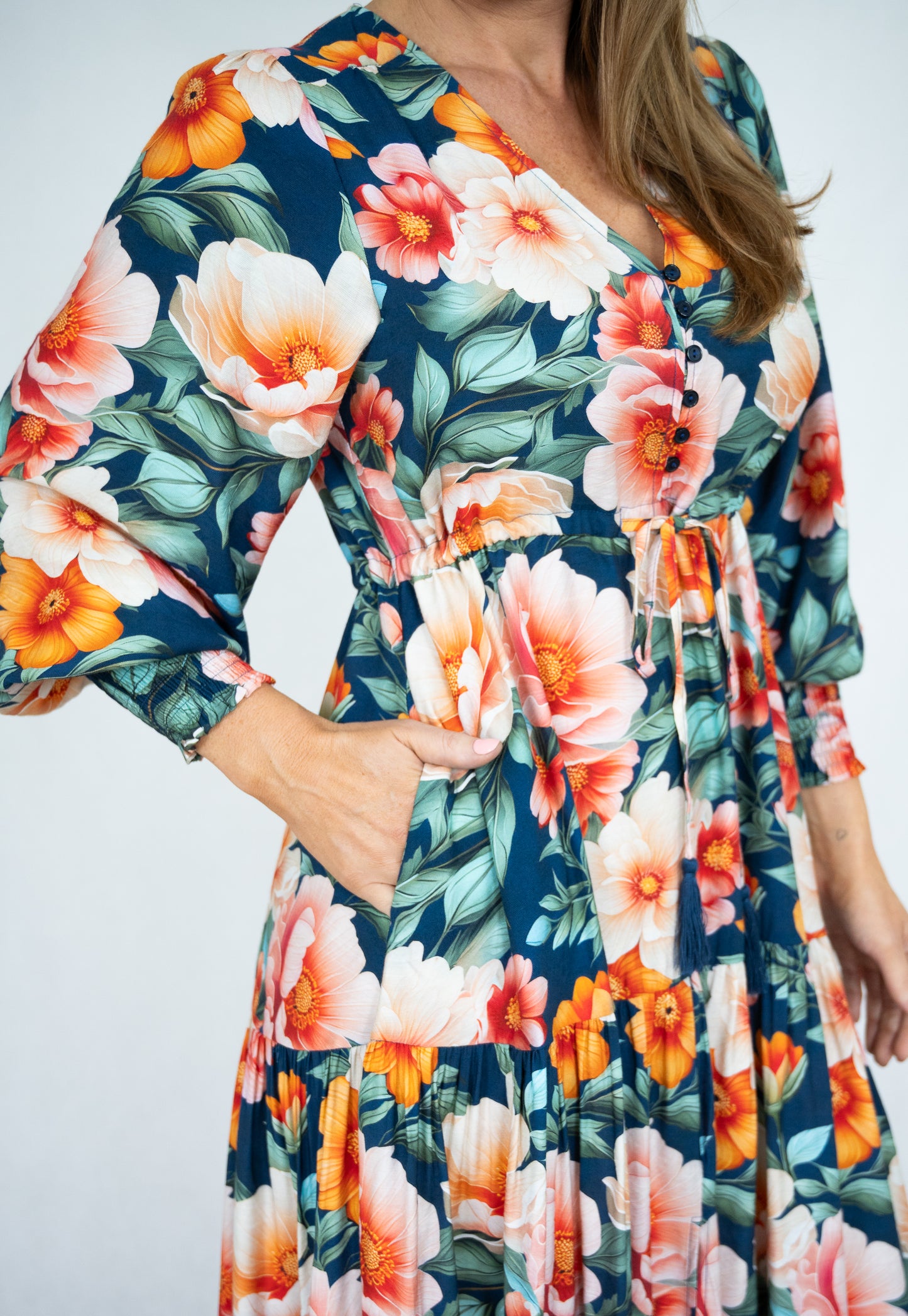 FRIA VINTAGE FLORAL MAXI