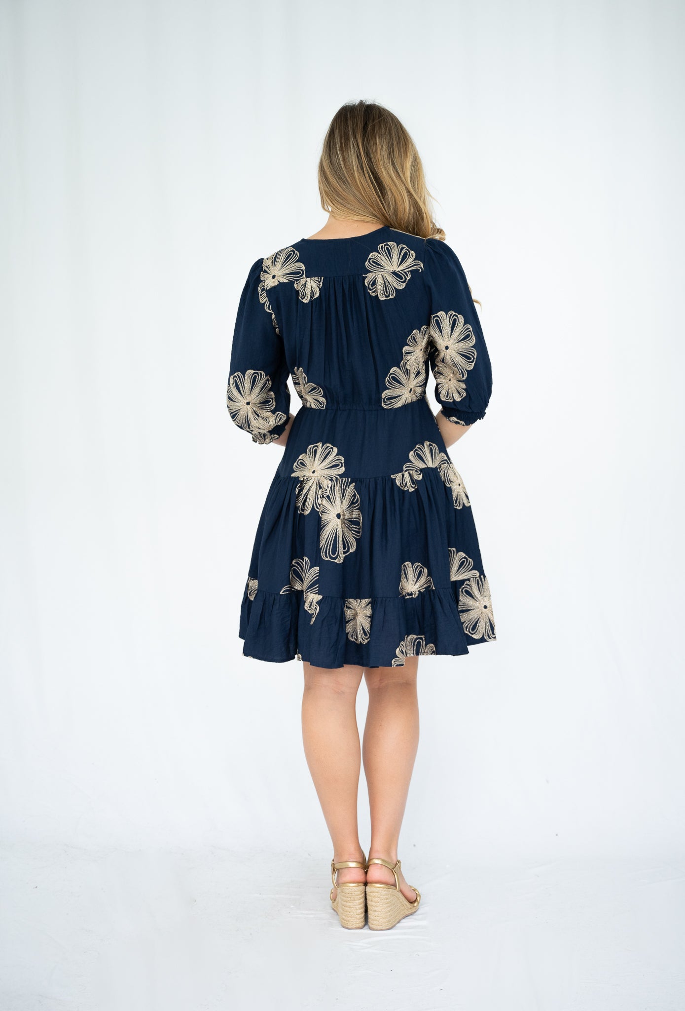 FRIA FLORAL GLITZ MINI NAVY
