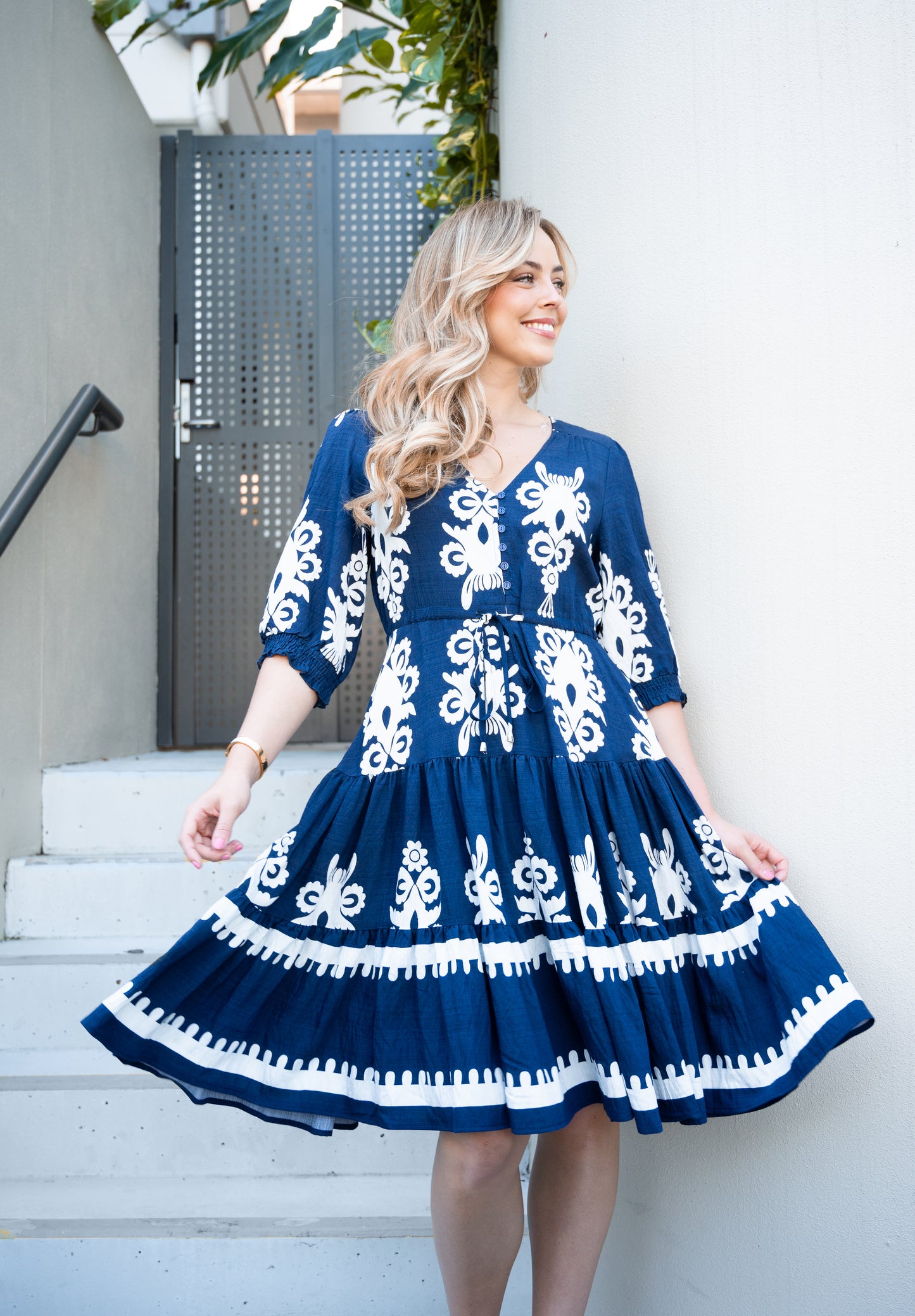 FRIA REATH MIDI DRESS
