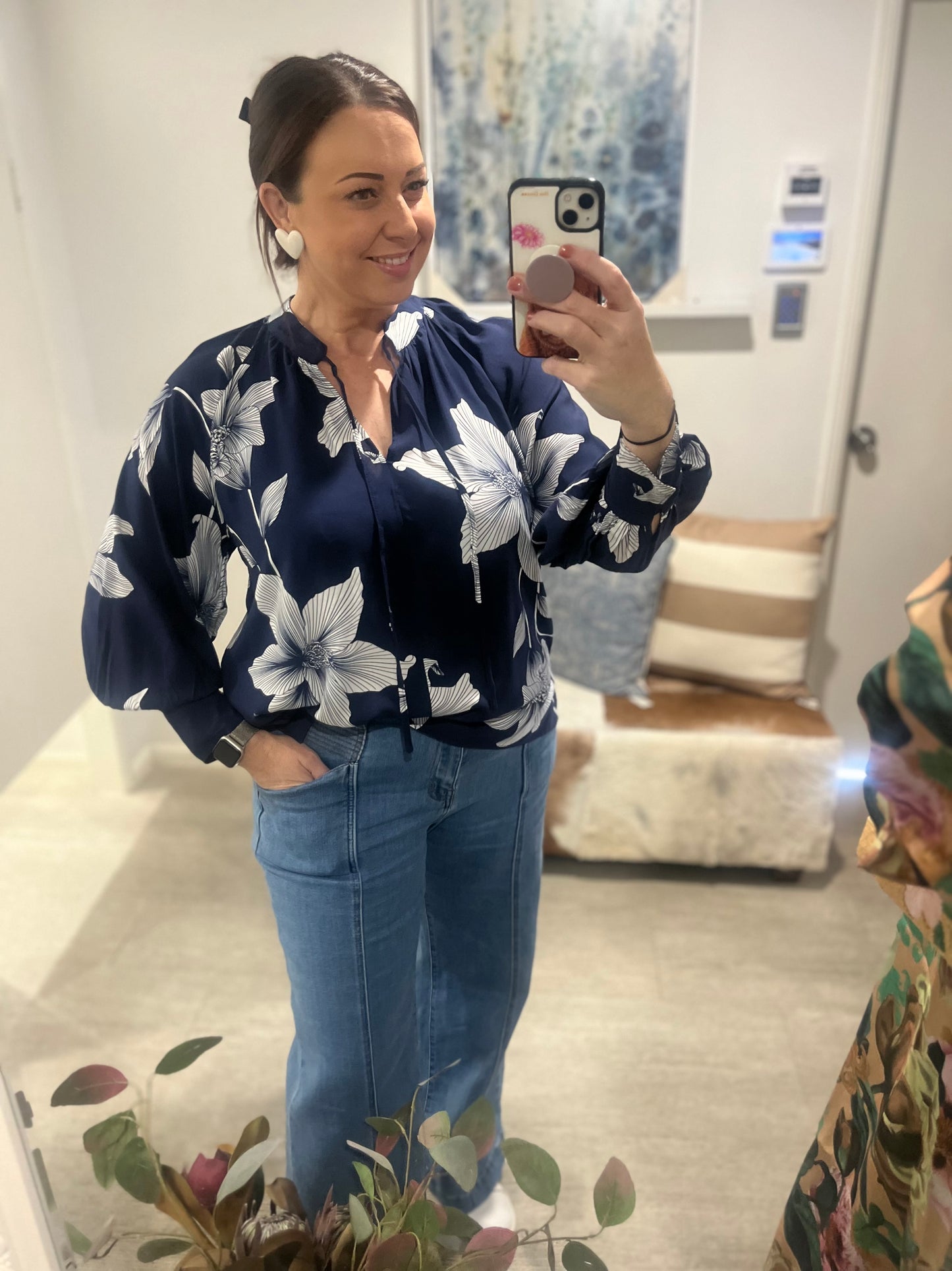 LABEL OF LOVE MIDNIGHT LILY BLOUSE