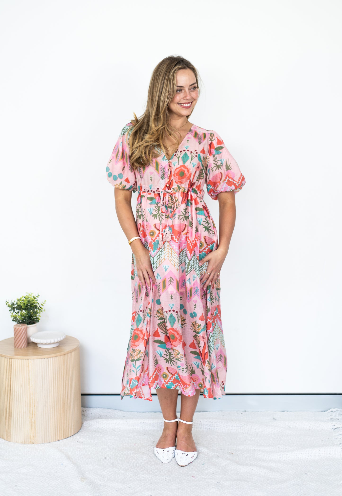 FRIA FLORAL SUNRISE MIDI