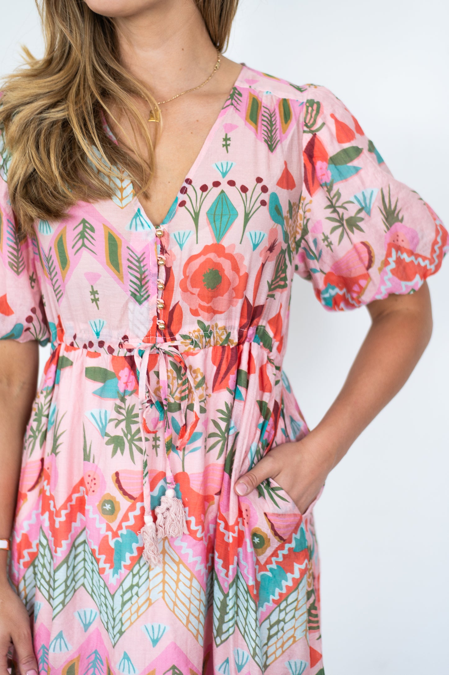FRIA FLORAL SUNRISE MIDI