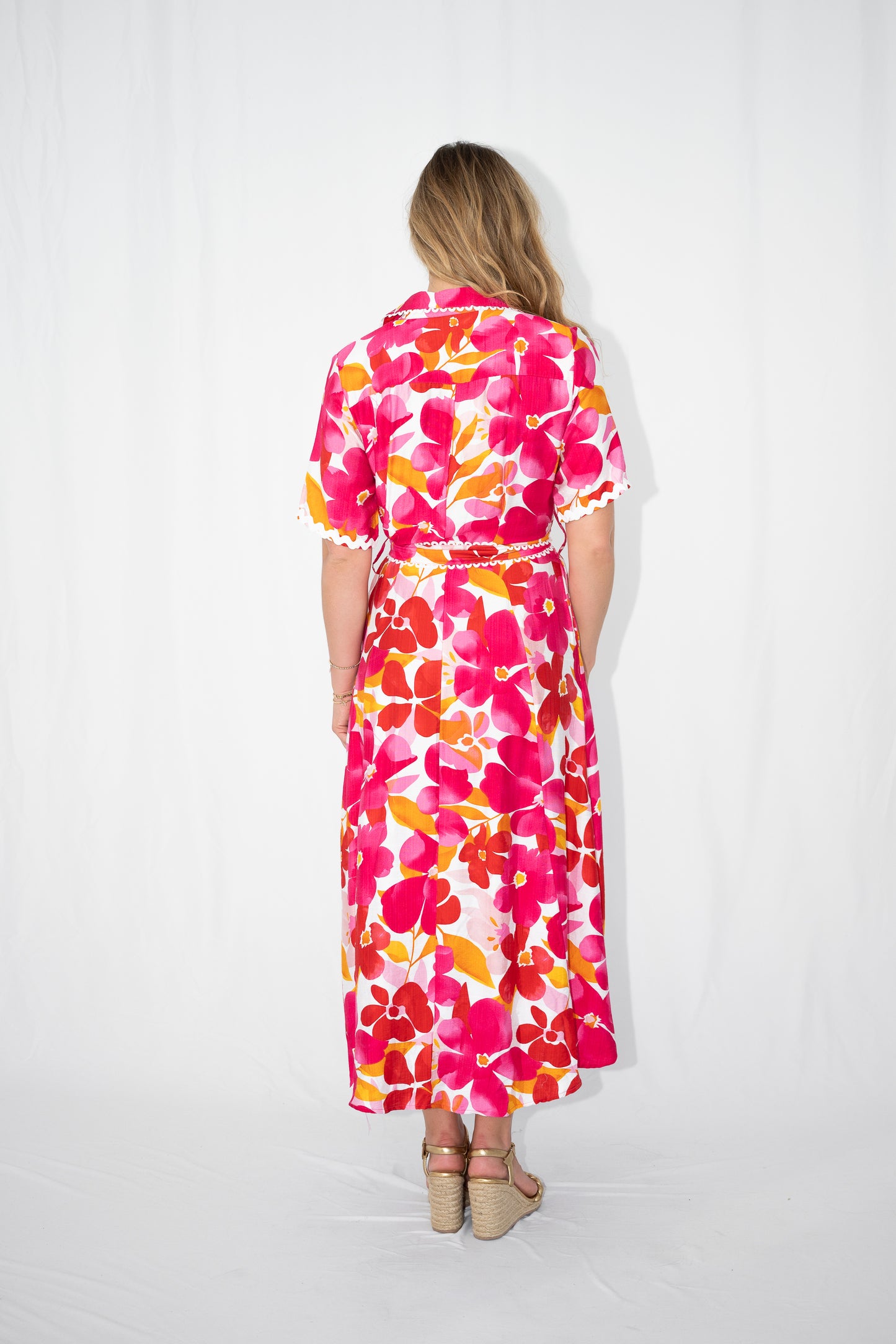 FRIA GEO PINKS MAXI DRESS