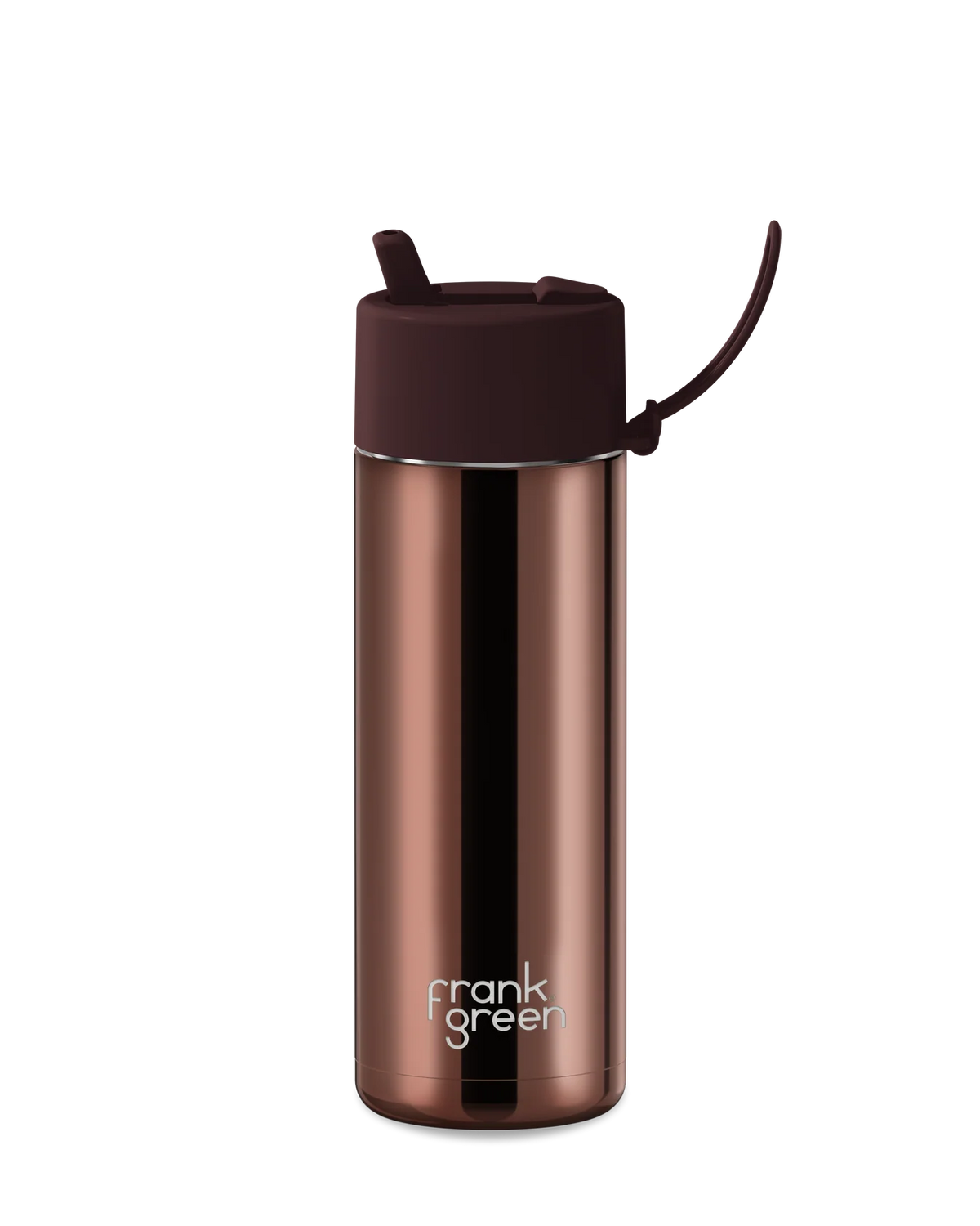 FRANK GREEN 20OZ REUSBALE BOTTLE CHOCOLATE CHROME WITH FLIP LID