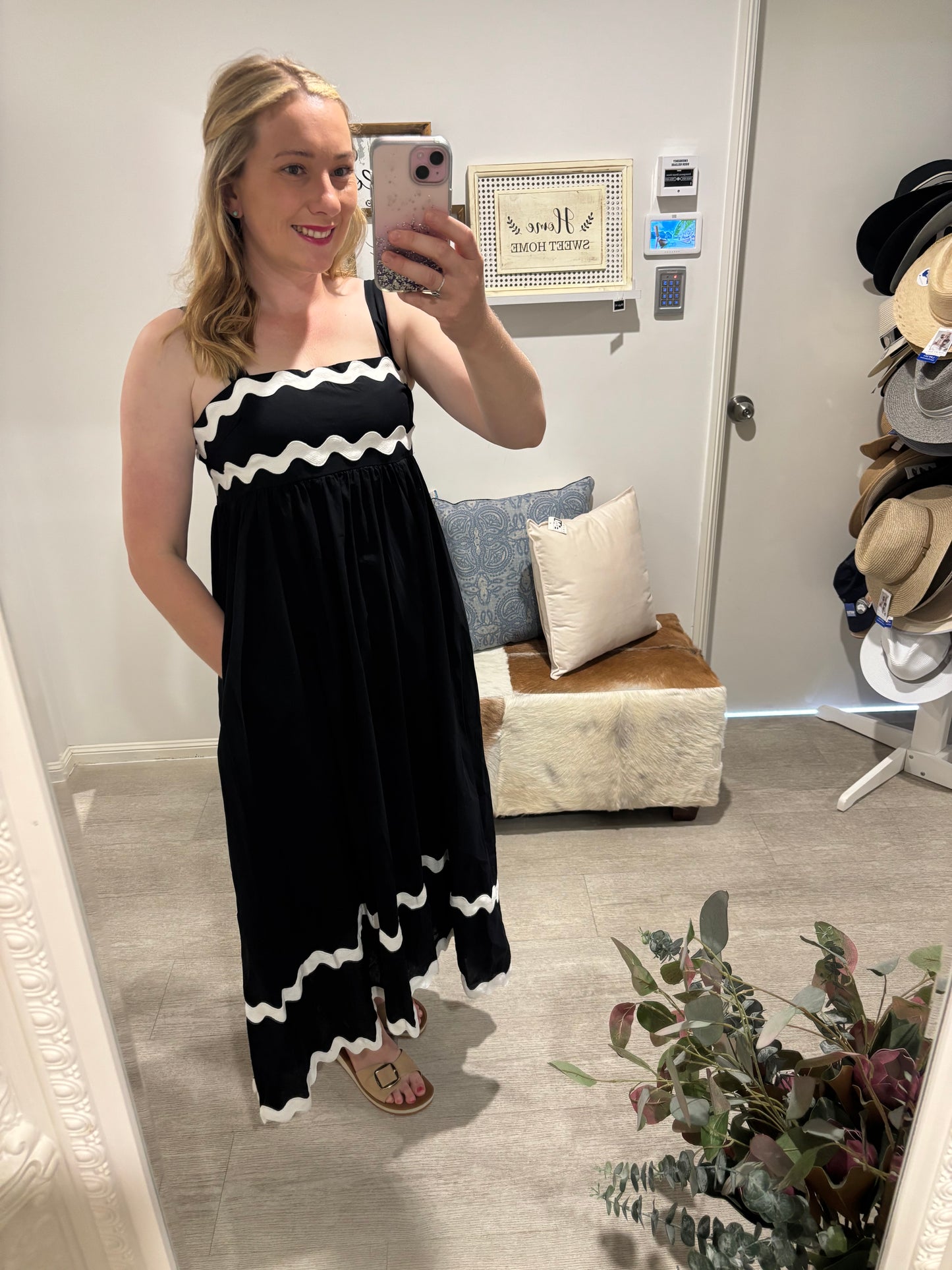 LABEL OF LOVE BLACK RICK RACK DRESS