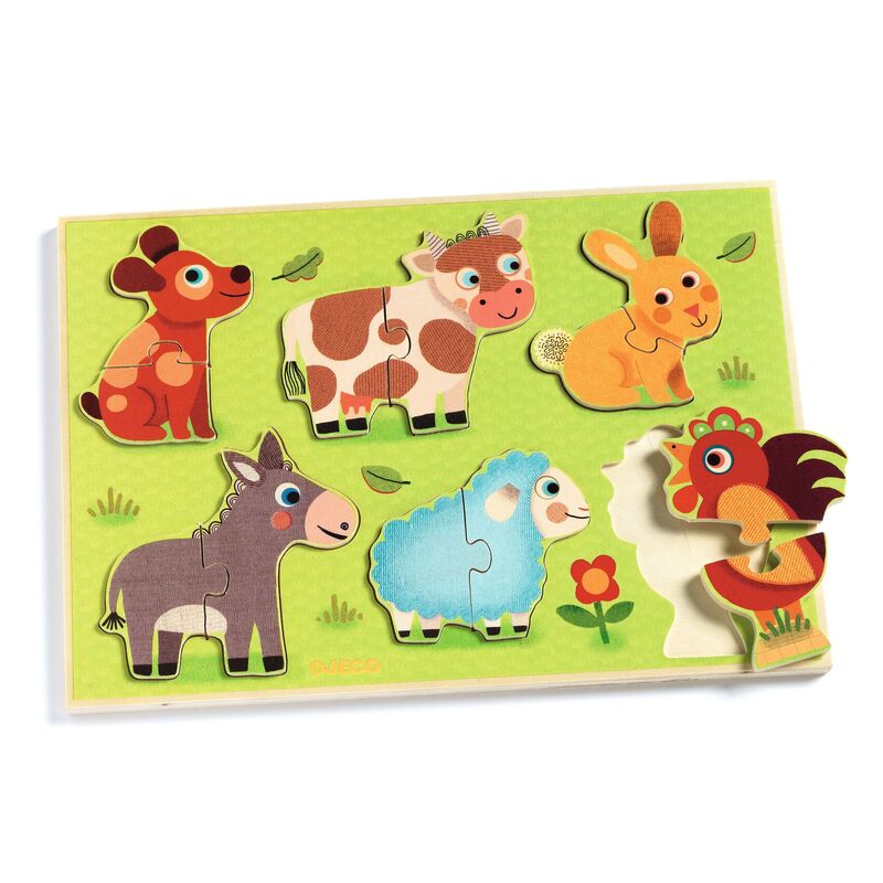 DJ1259 COW WOODEN PUZZLE
