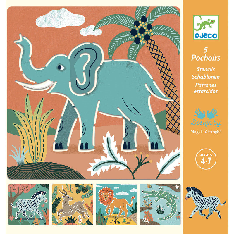 DJ8916 WILD ANIMALS STENCILS