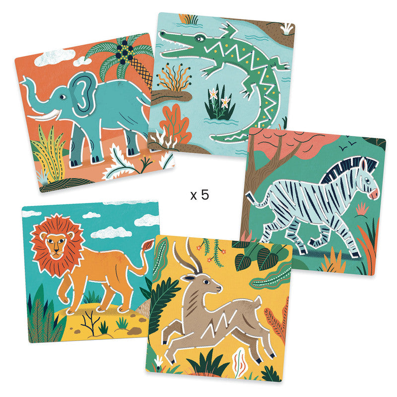 DJ8916 WILD ANIMALS STENCILS