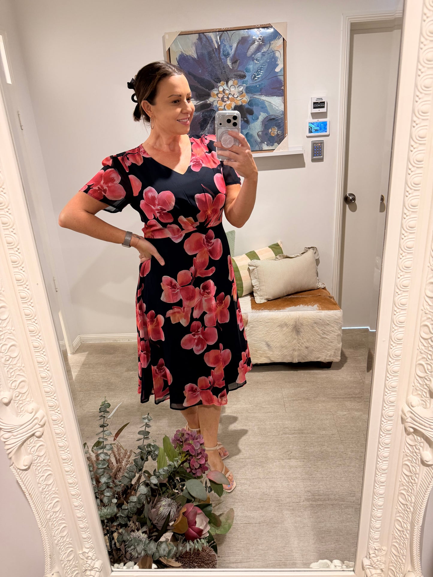 CM FLORAL MIDI DRESS