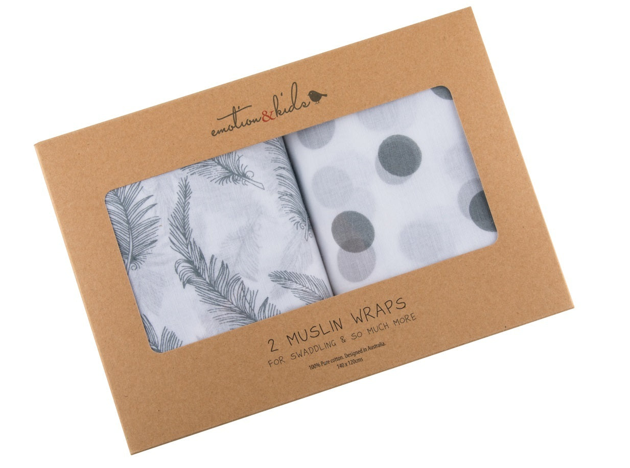 M821597 FEATHER MUSLIM WRAPS