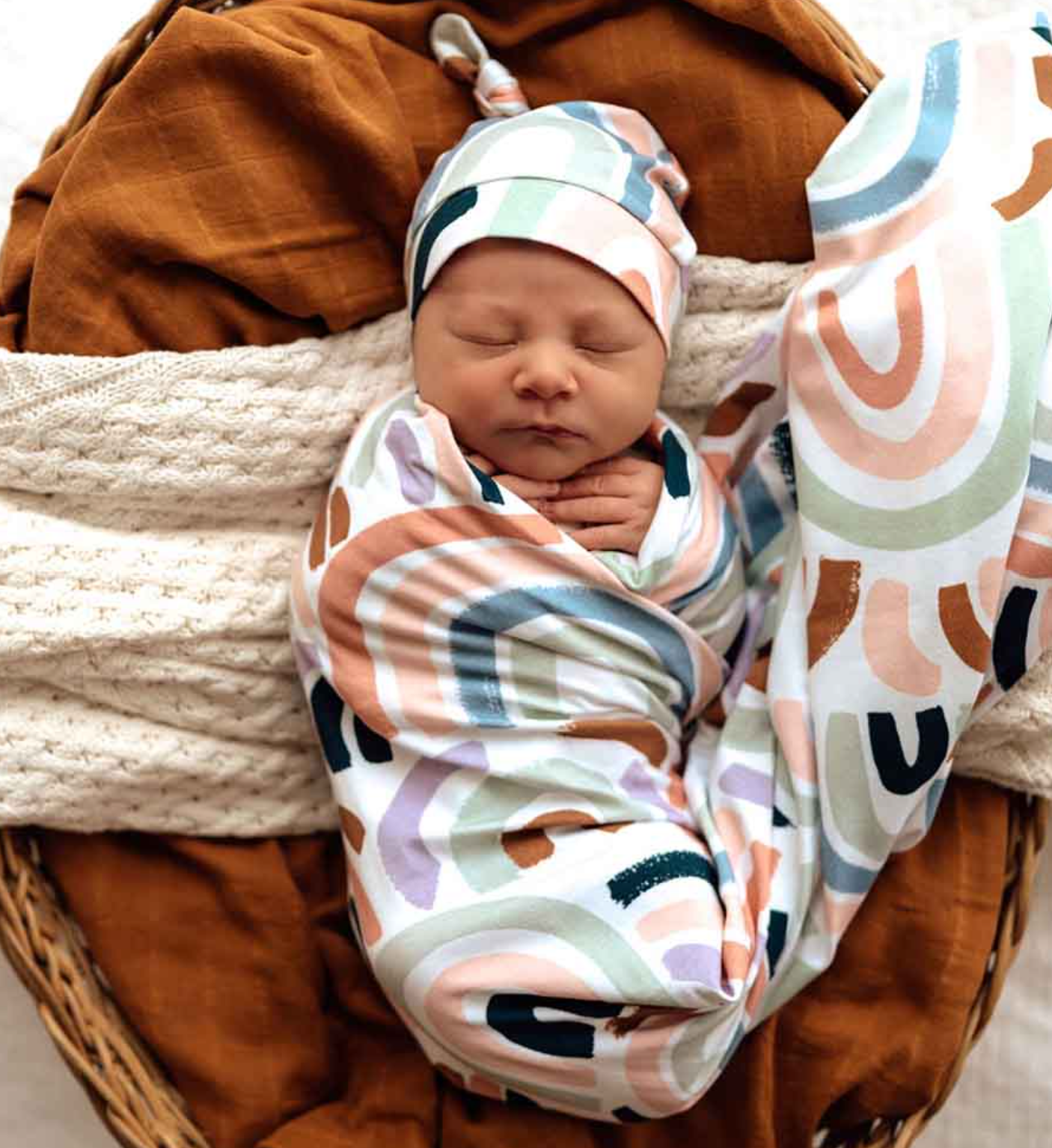 SNUGGLE RAINBOW BABY WRAP SET WILDE N PRETTY
