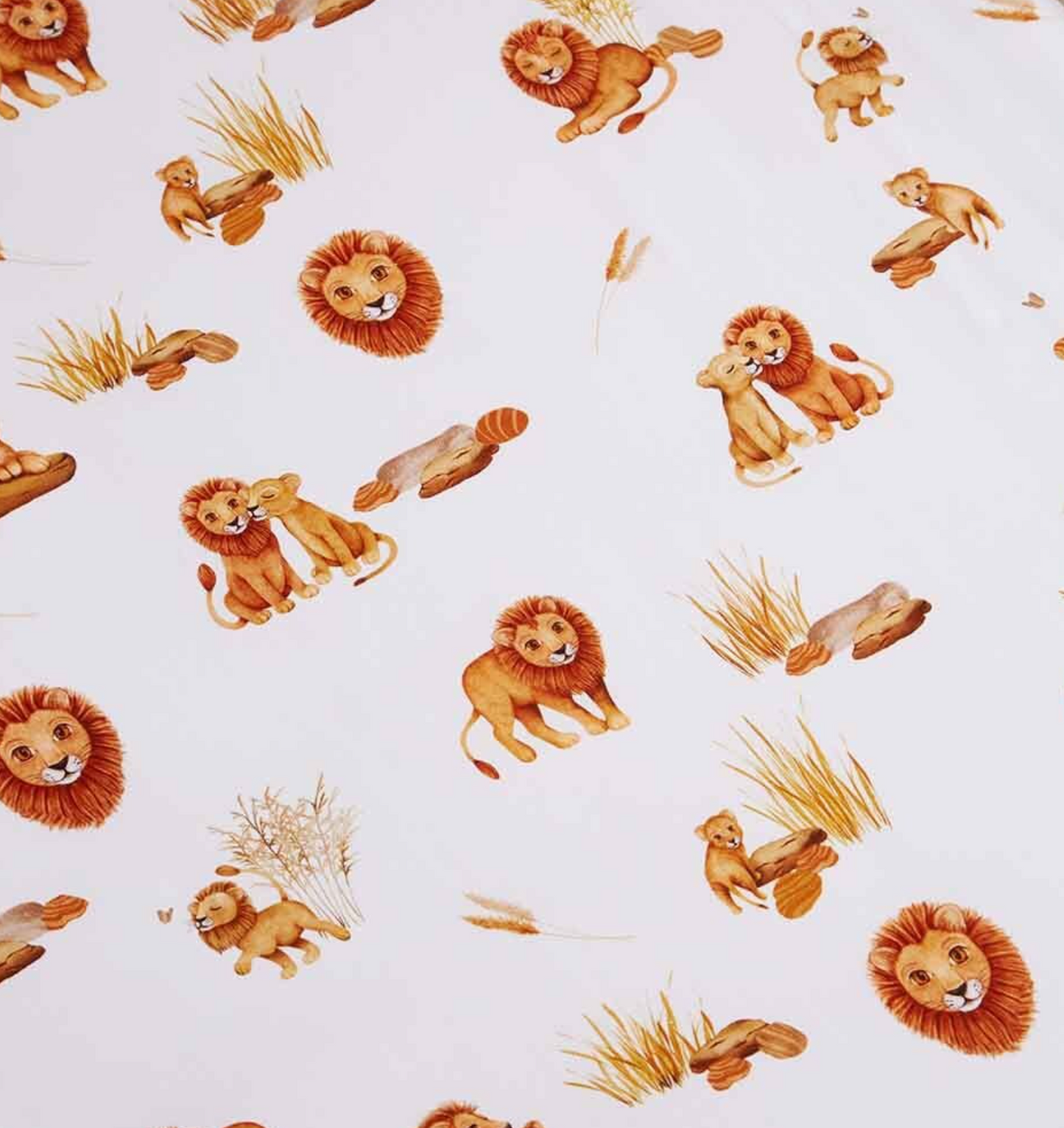 SNUGGLE LION FITTED COT SHEET