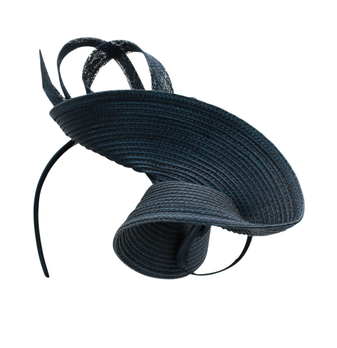 FS0209NAVY BRENDA FASCINATOR