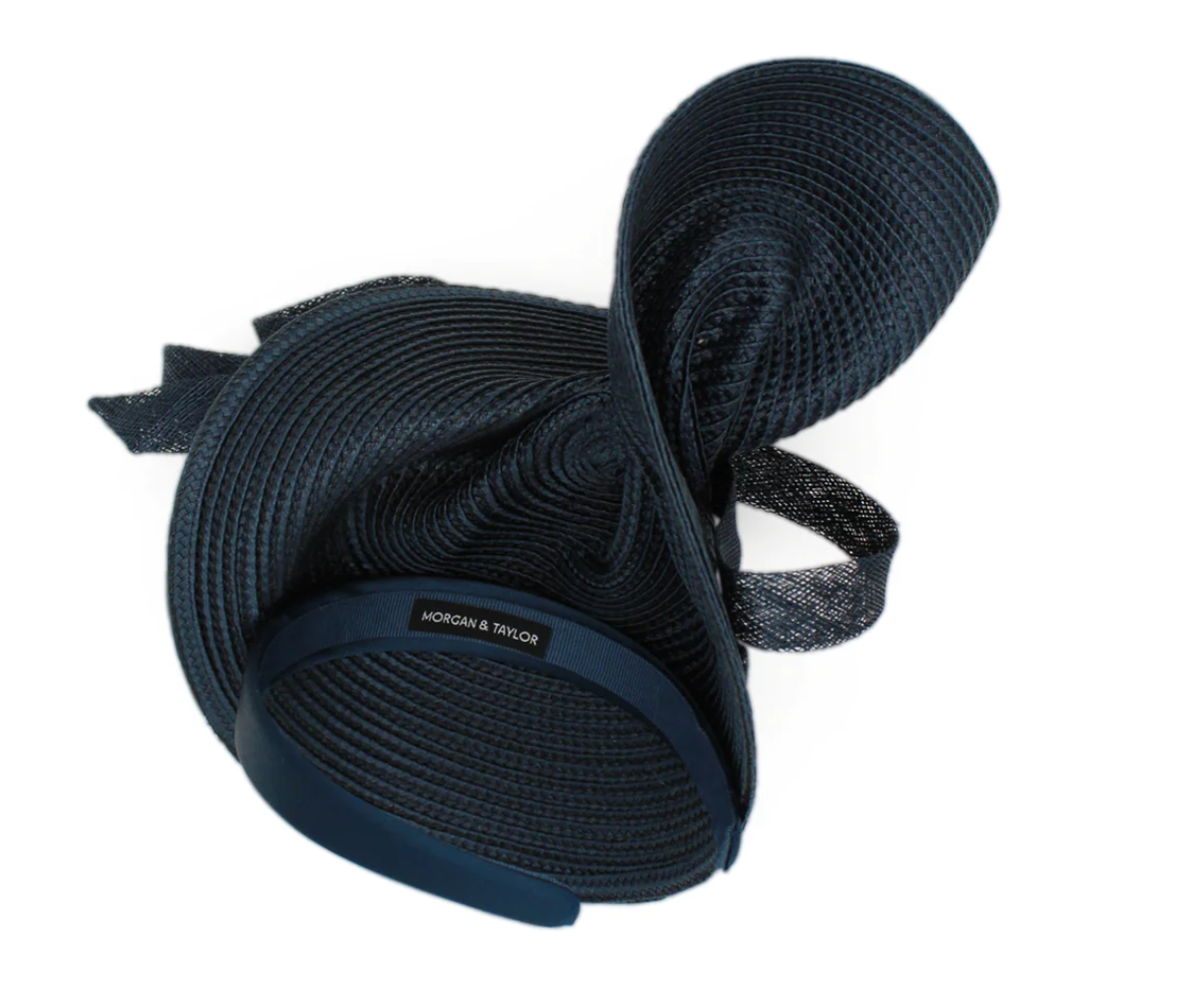 FS0209NAVY BRENDA FASCINATOR