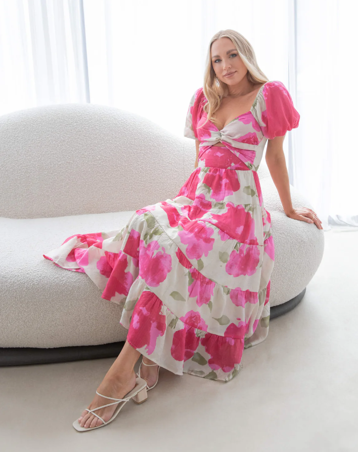 VV10351-1 FLORAL MAXI DRESS