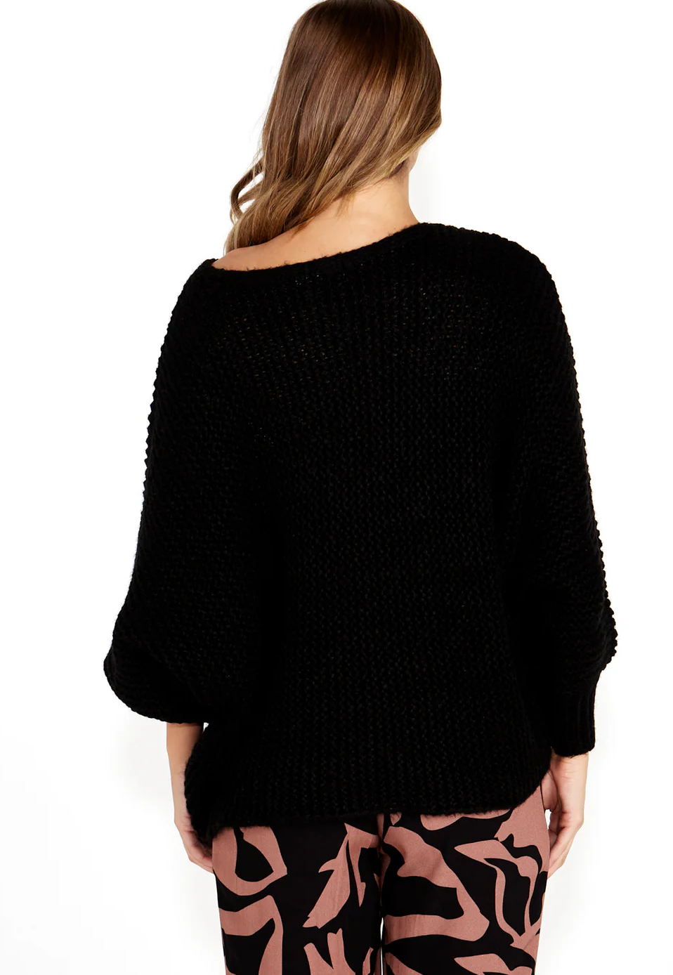 BELINDA CABLE KNIT BLK