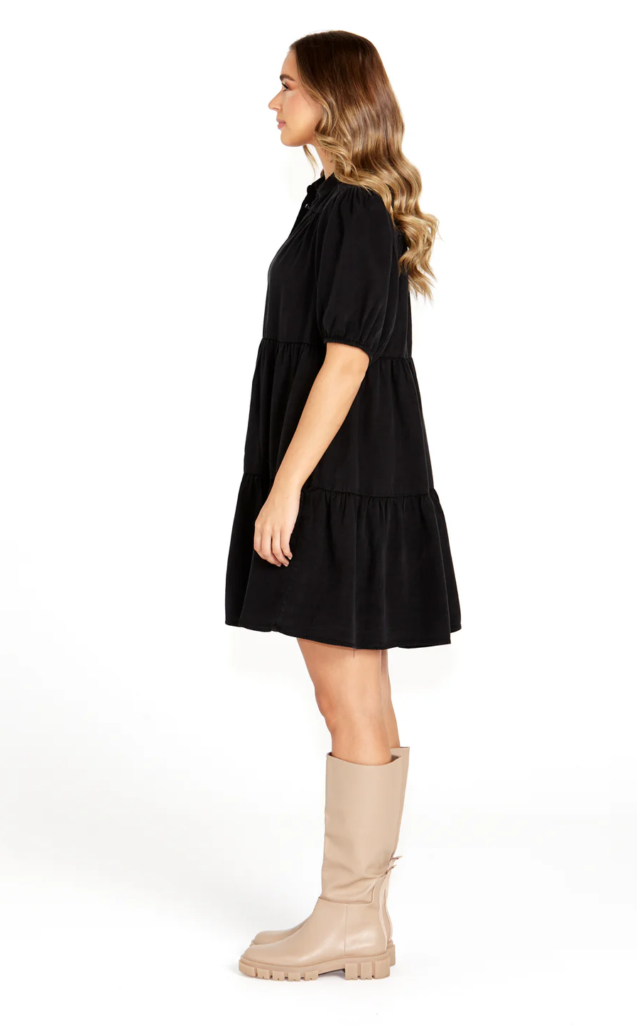 CHARITY SHIRT DRESS BLK