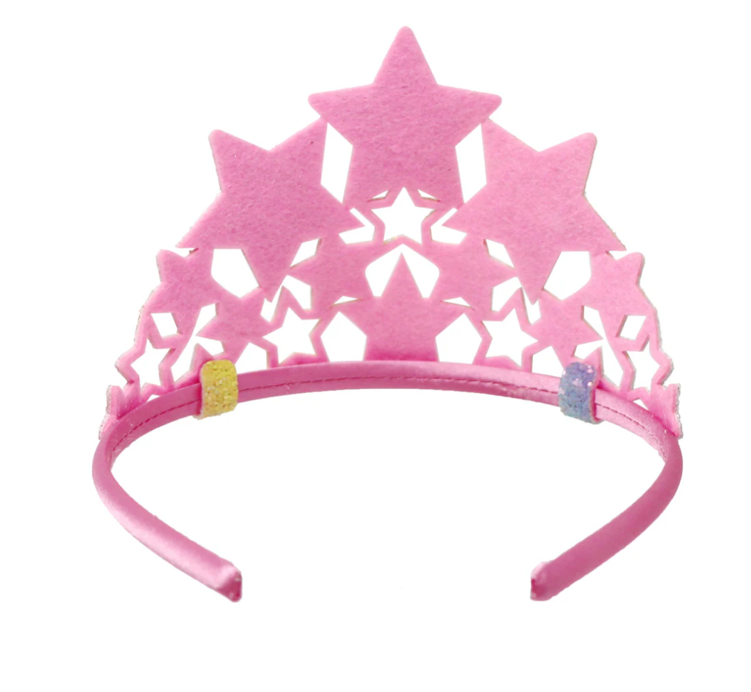PINK POPPY UNICORN RAINBOW GLITTER CROWN