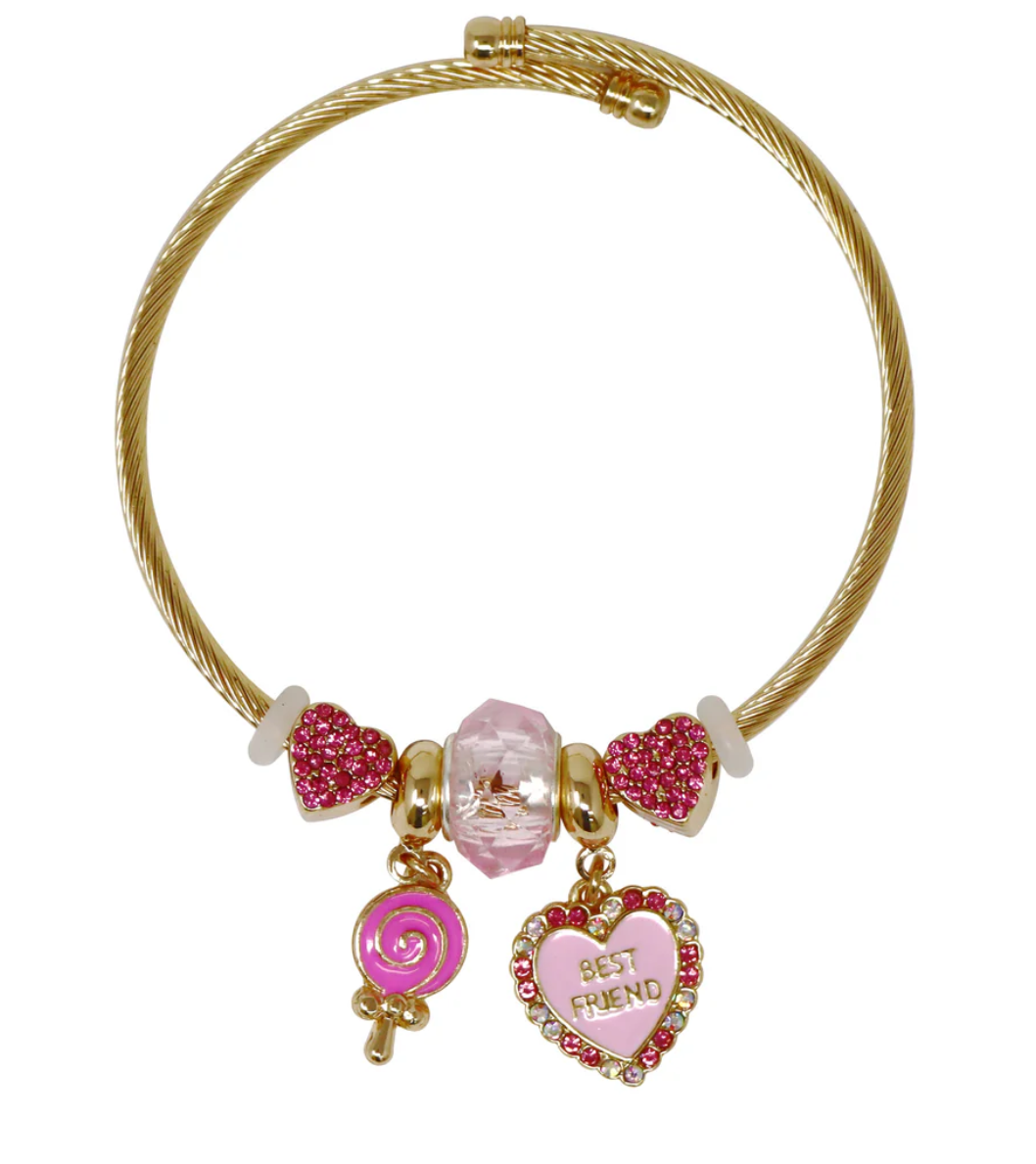 PINK POPPY CHARM BRACELET BEST FRIEND