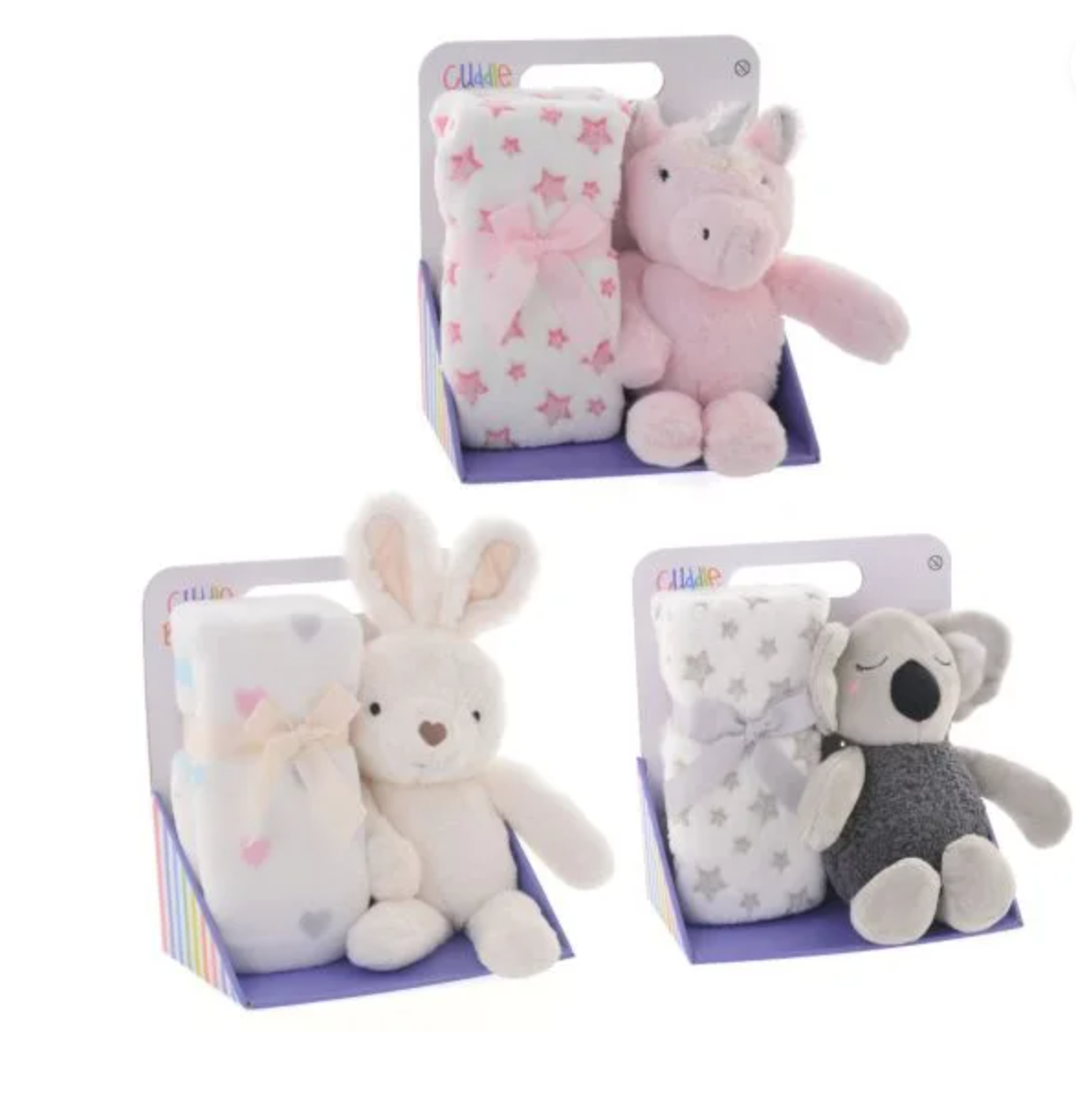 CUDDLE ANIMAL & BLANKET ASS